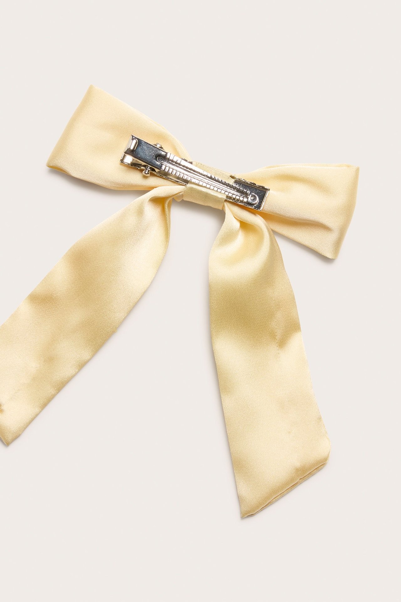 Hair clip with bow - Yellow - 3