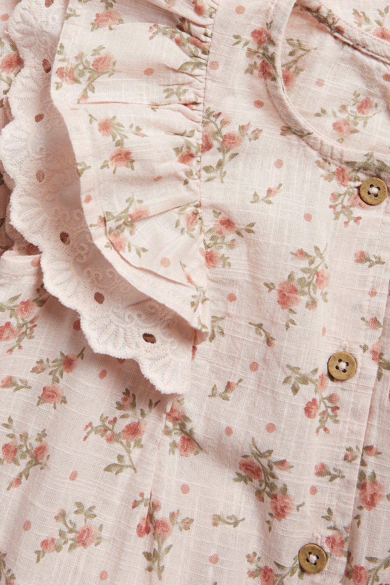 Floral jumpsuit with frill - Light pink - 5