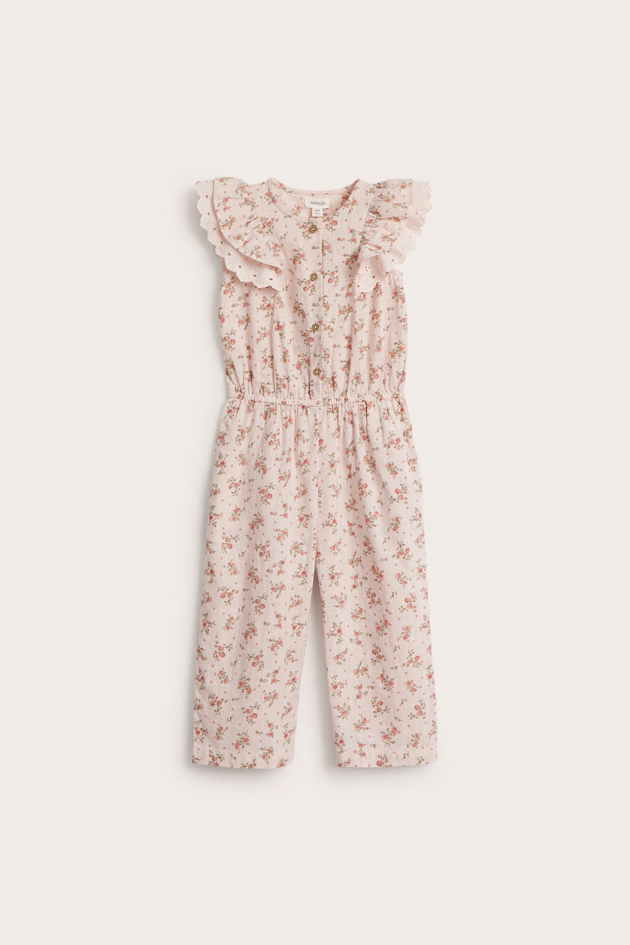 Floral jumpsuit with frill