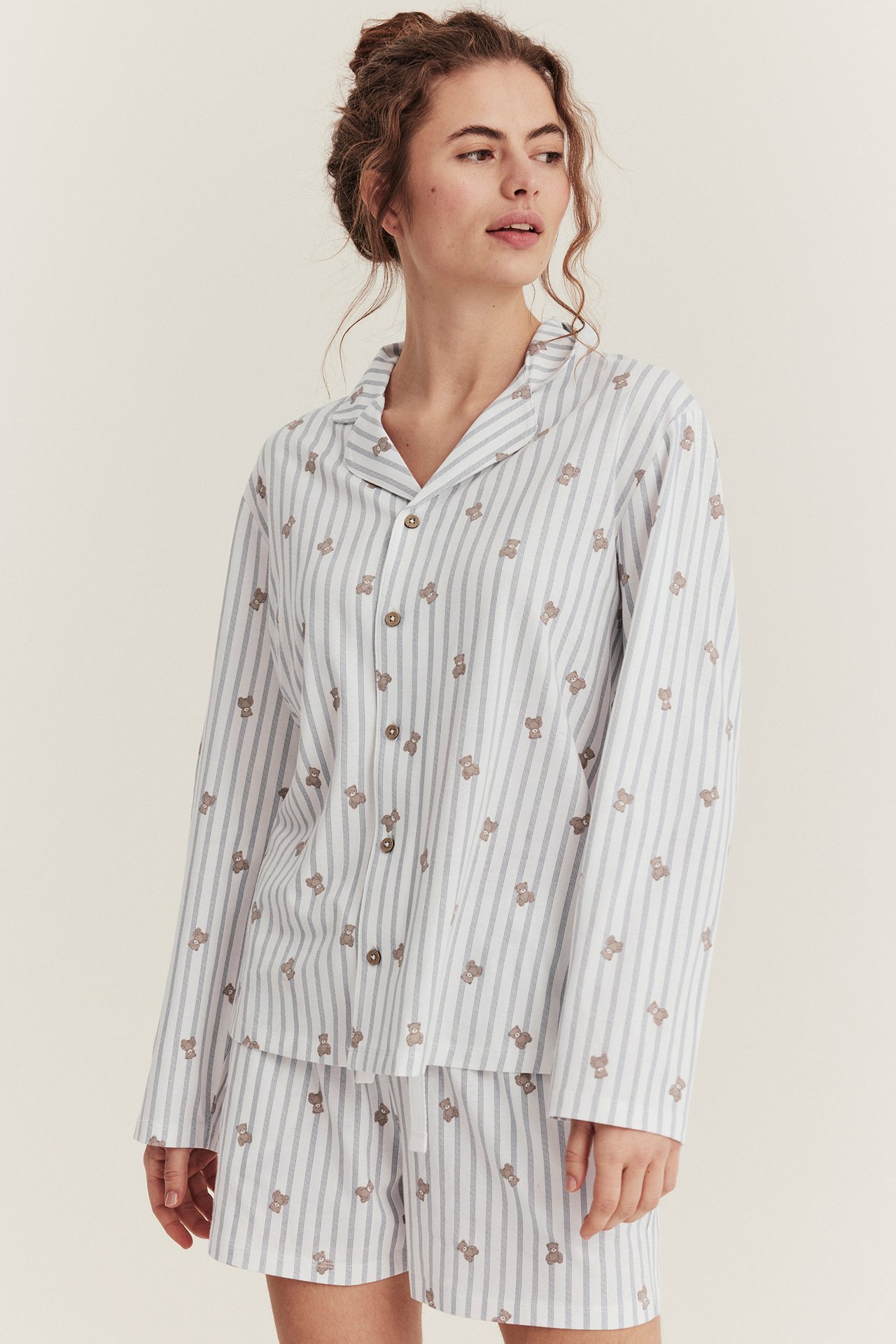 Patterned pajamas from Newbie Woman - Off-white - 174cm / Storlek: S - 4