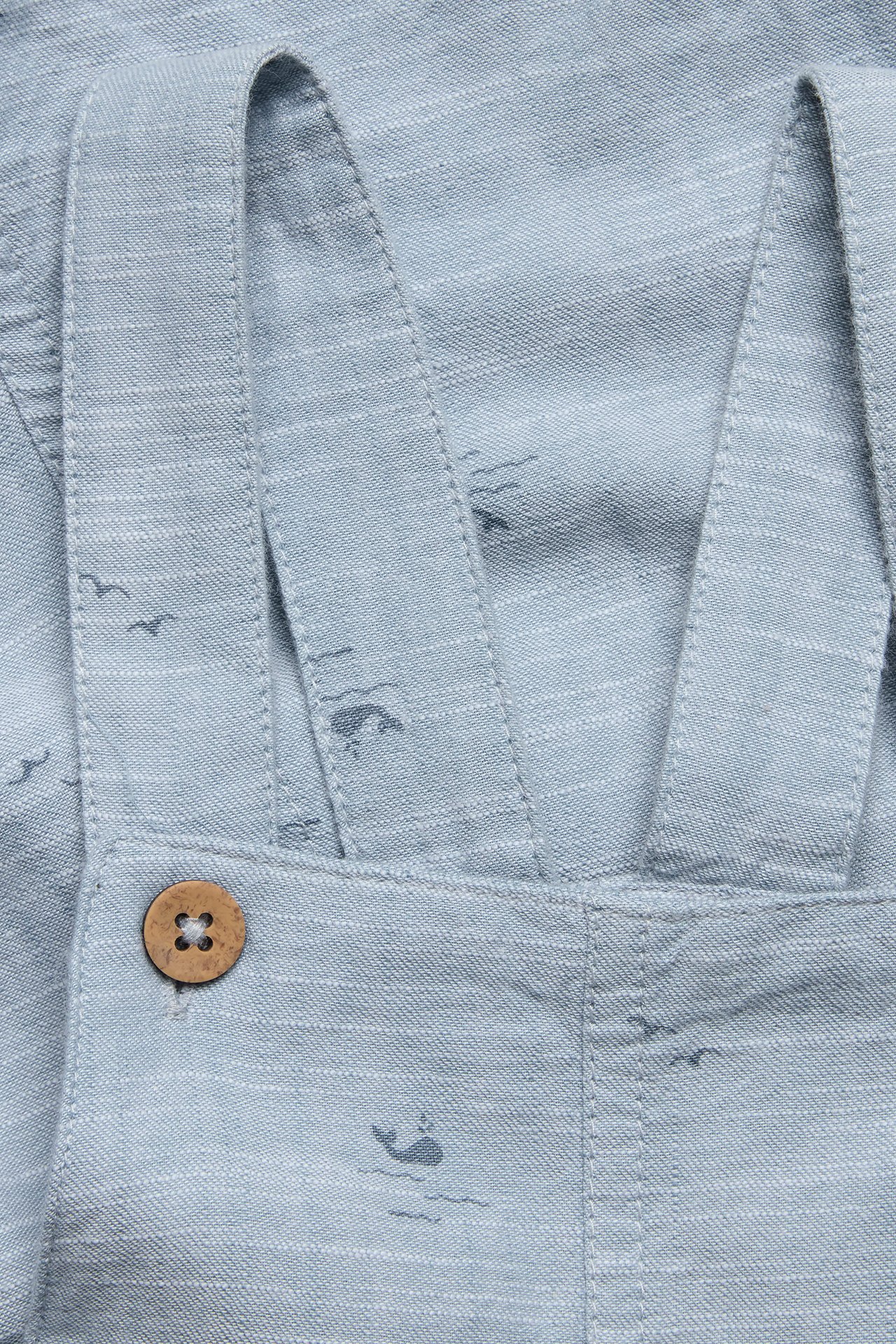Latzshorts mit Walmuster - Blau - 3