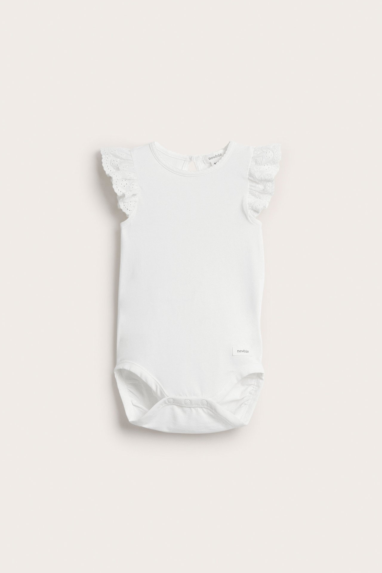 Short sleeve bodysuit with frill