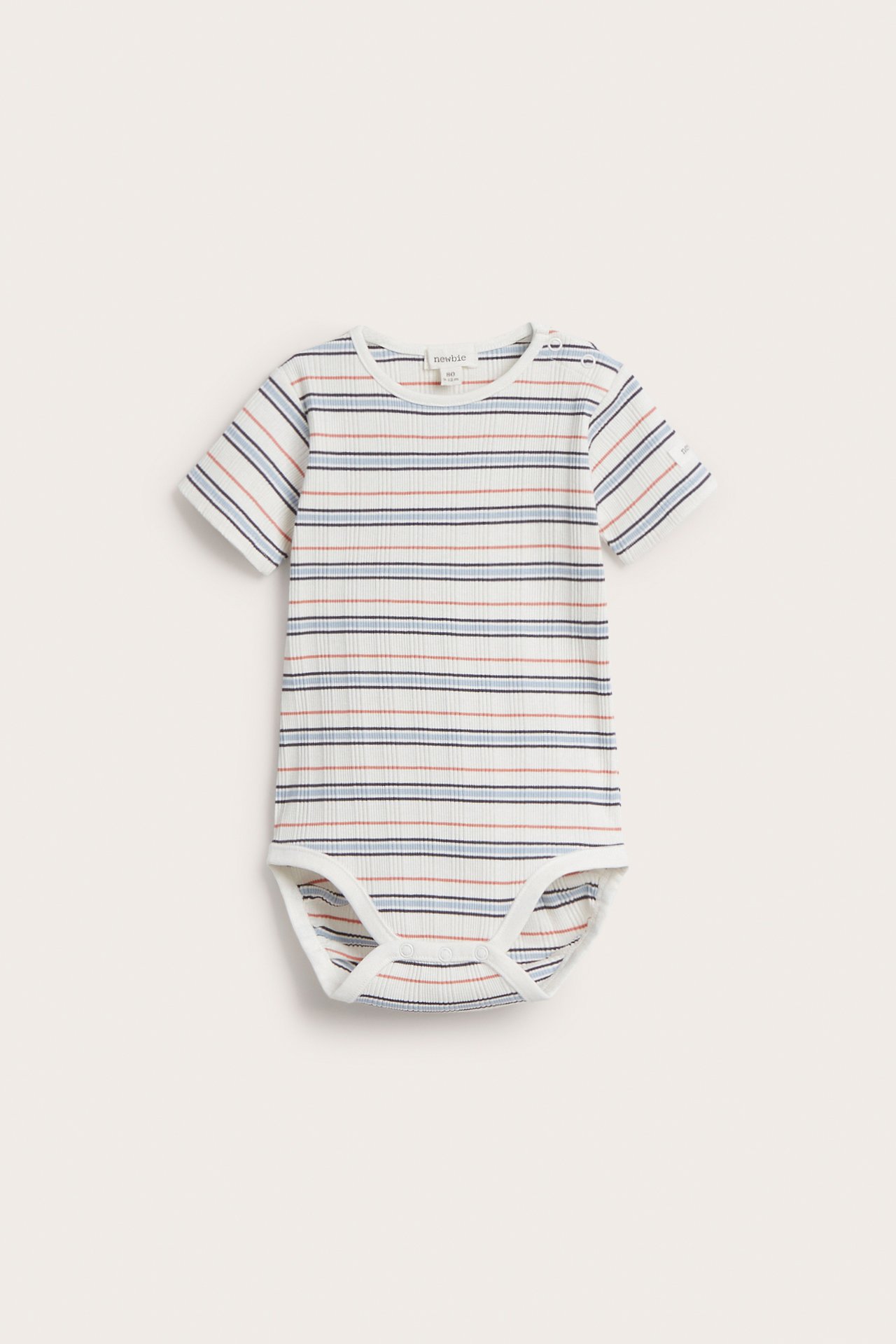 Striped short sleeve bodysuit