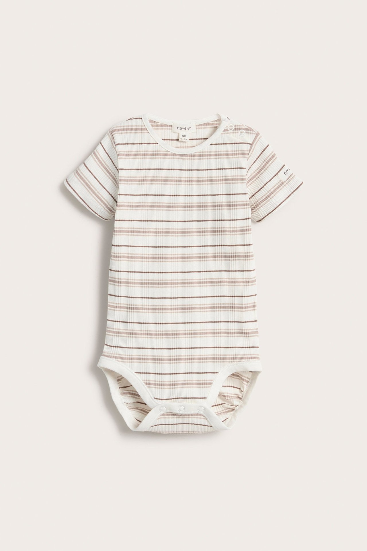 Striped short sleeve bodysuit