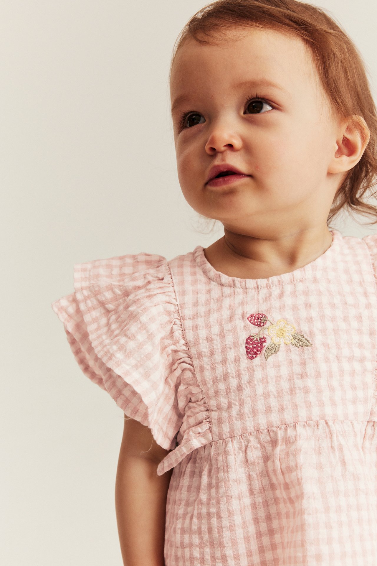 Plaid set with frills
