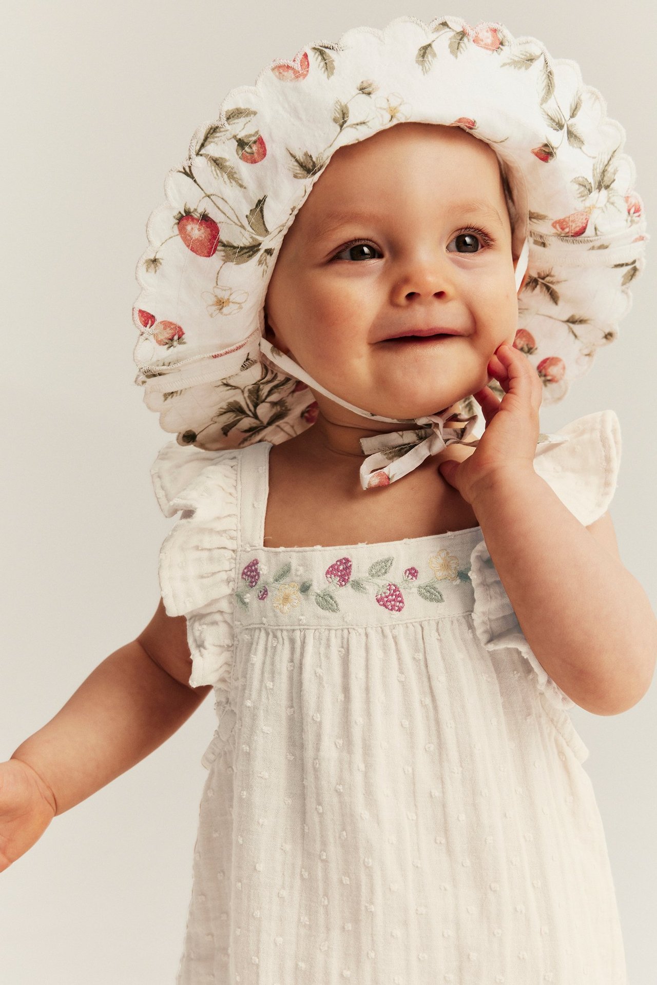 Jumpsuit mit Rüschenärmeln - Hellbeige - 5
