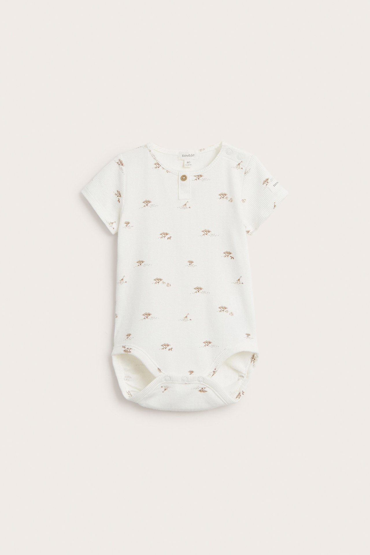 Short sleeve patterned body - Off-white - 1