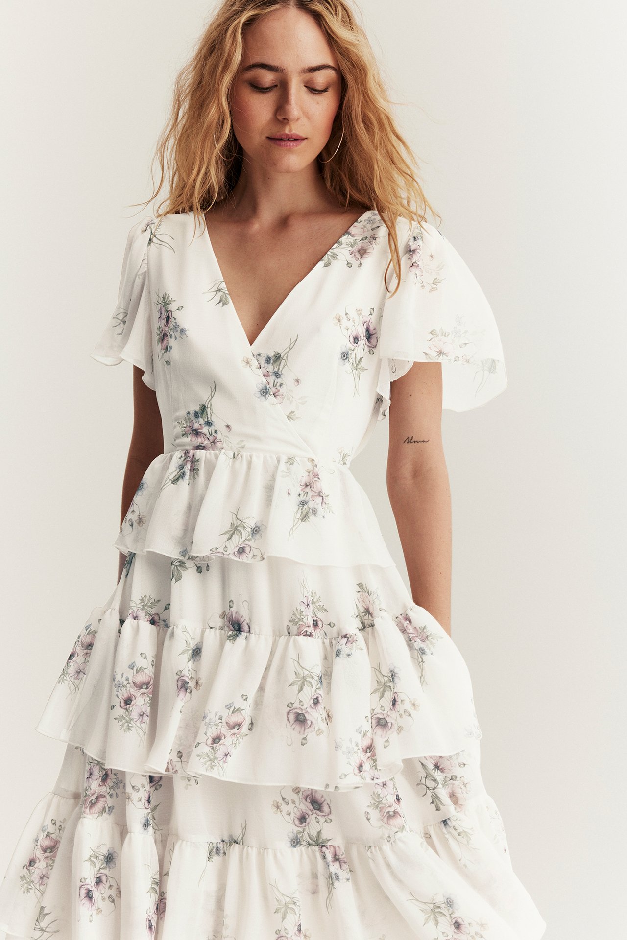 Chiffon dress from Newbie Woman - Off-white - 5