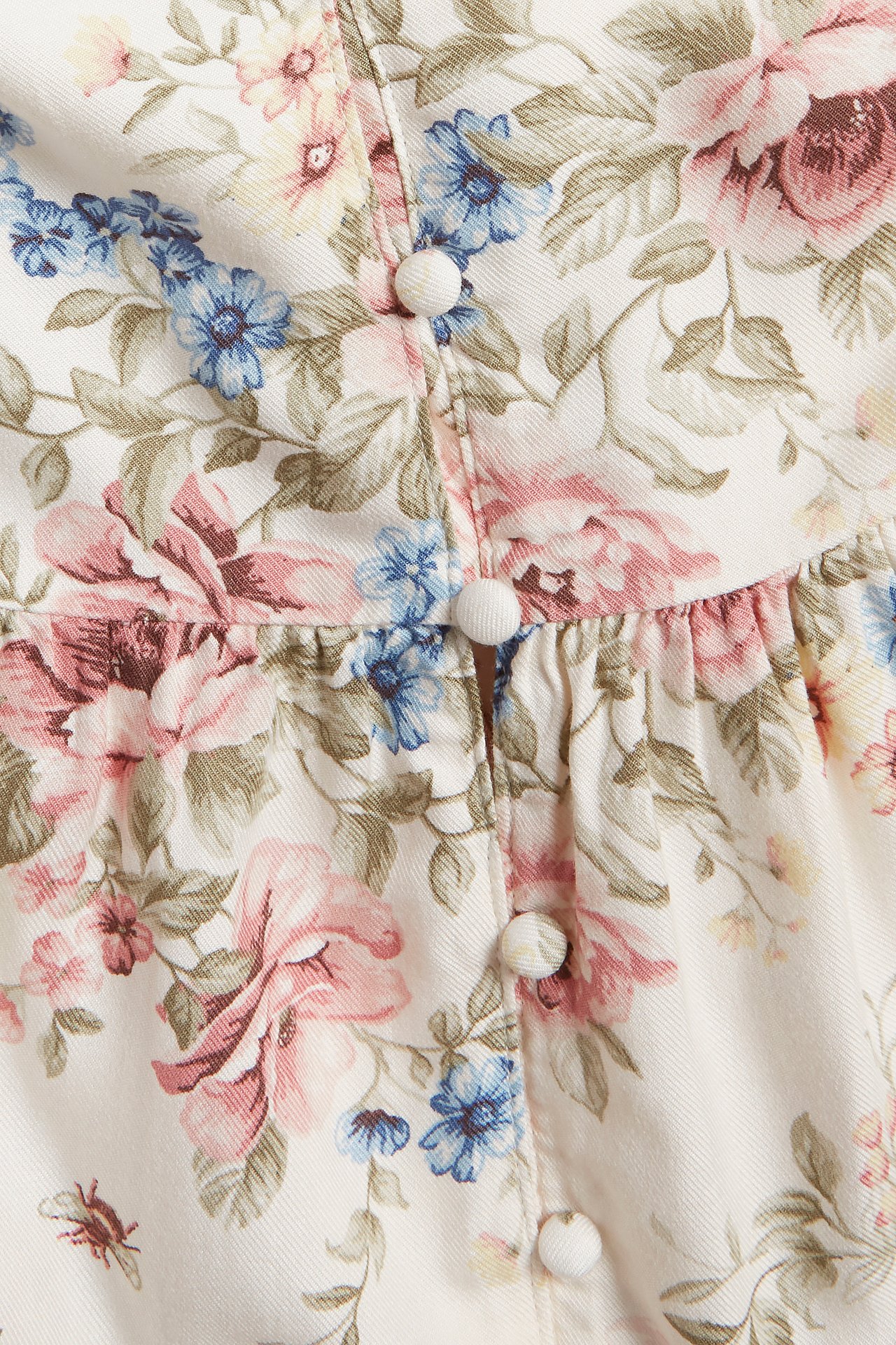 Floral viscose dress - Off-white - 7