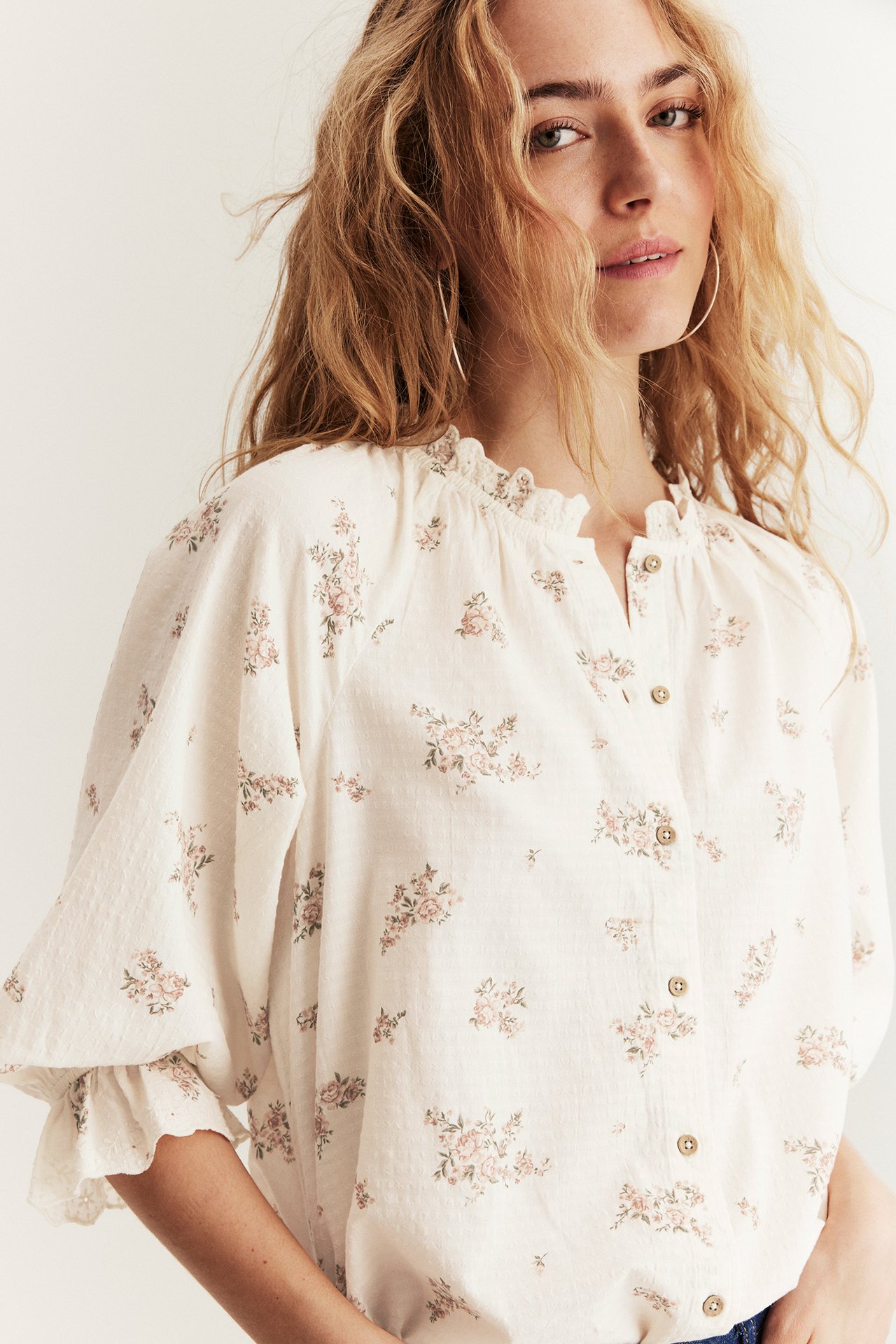 Floral blouse from Newbie Woman - Off-white - 6