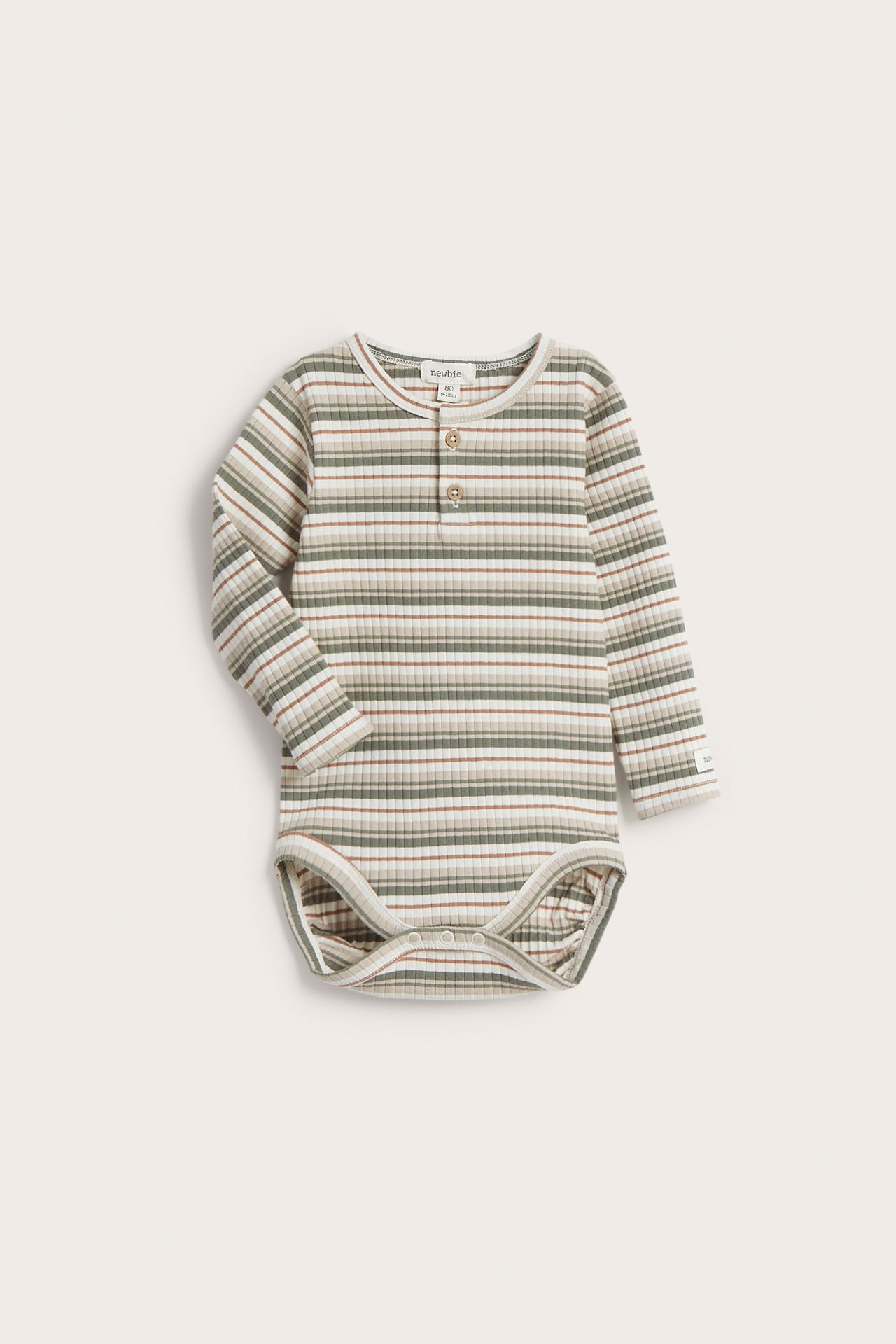Striped long sleeve bodysuit