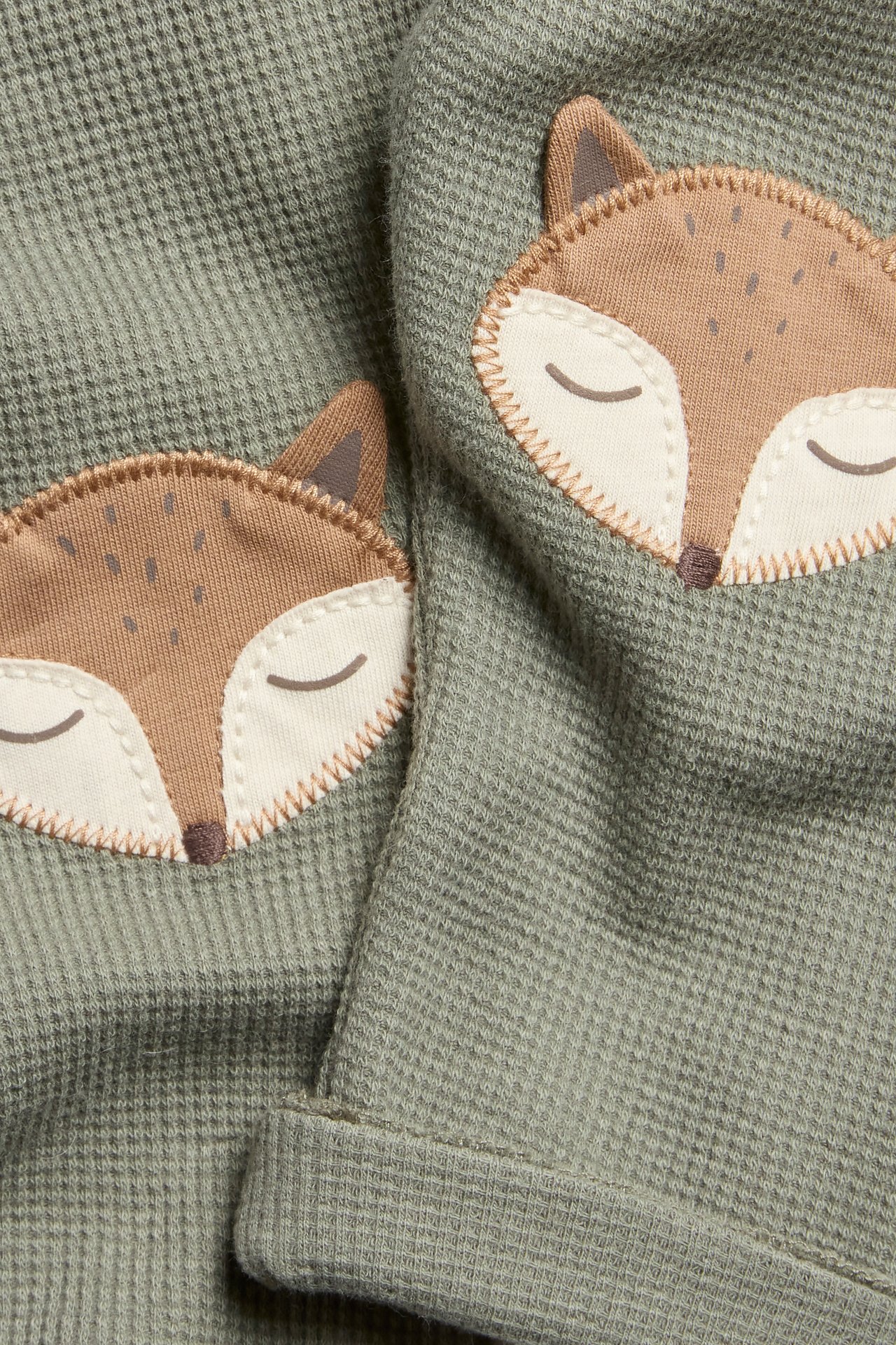 Gewaffelte Leggings mit Füchsen
