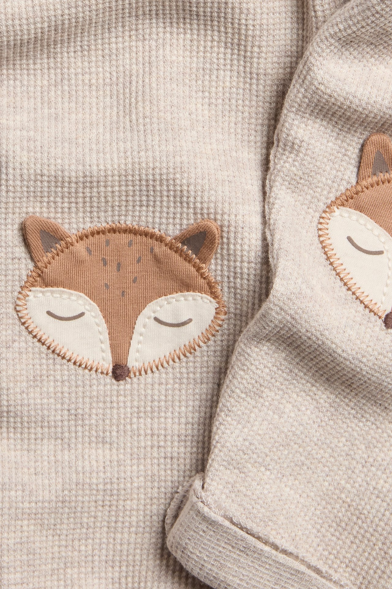 Gewaffelte Leggings mit Füchsen