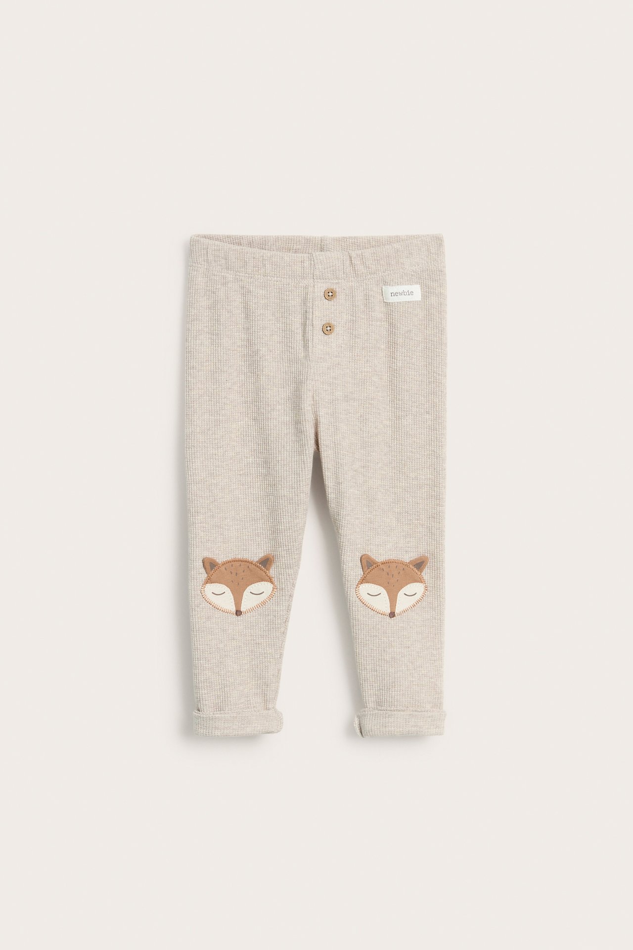 Gewaffelte Leggings mit Füchsen