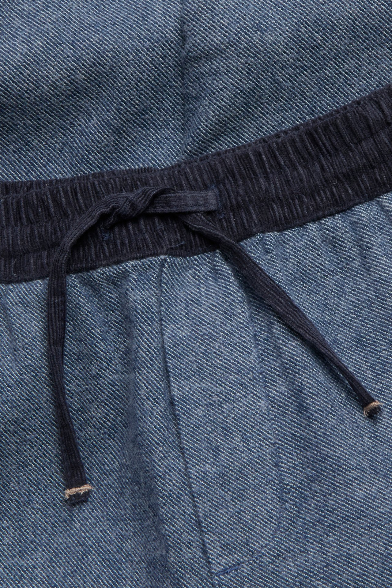 Woven textured twill trousers