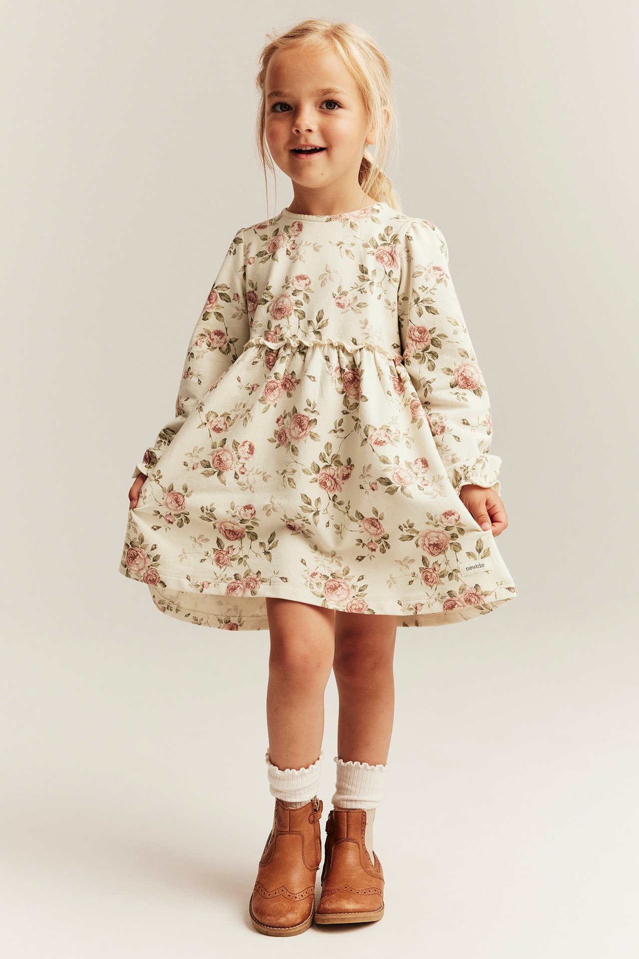 Geblümtes Jerseykleid