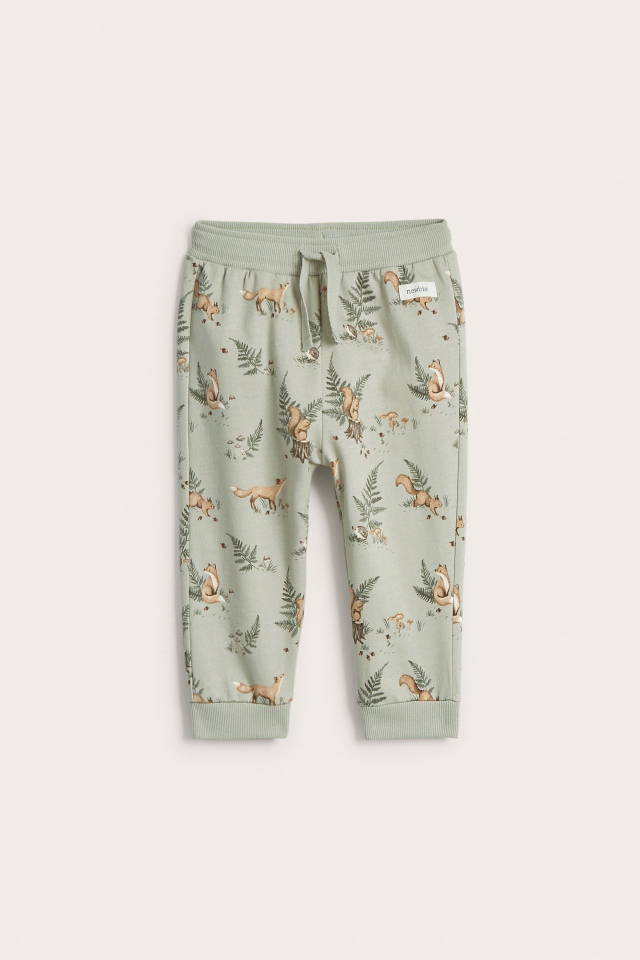 Joggers with forest motif