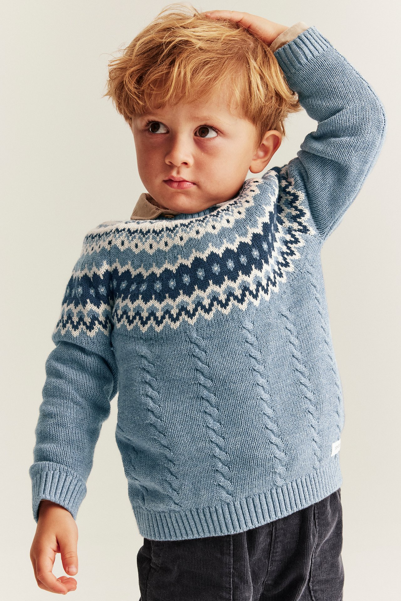 Jacquard-knit jumper