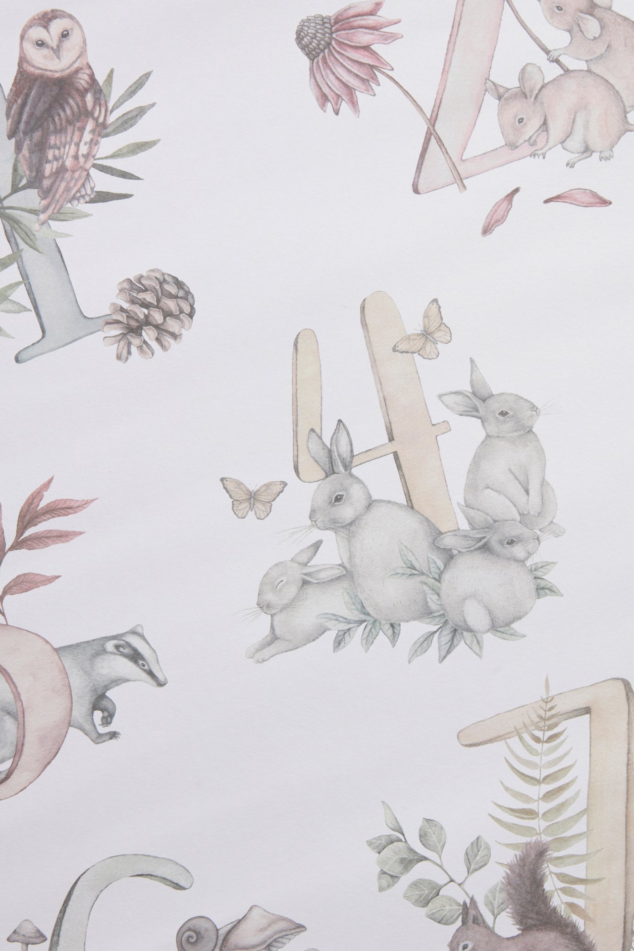 Animals and numbers poster - Off-white - 2