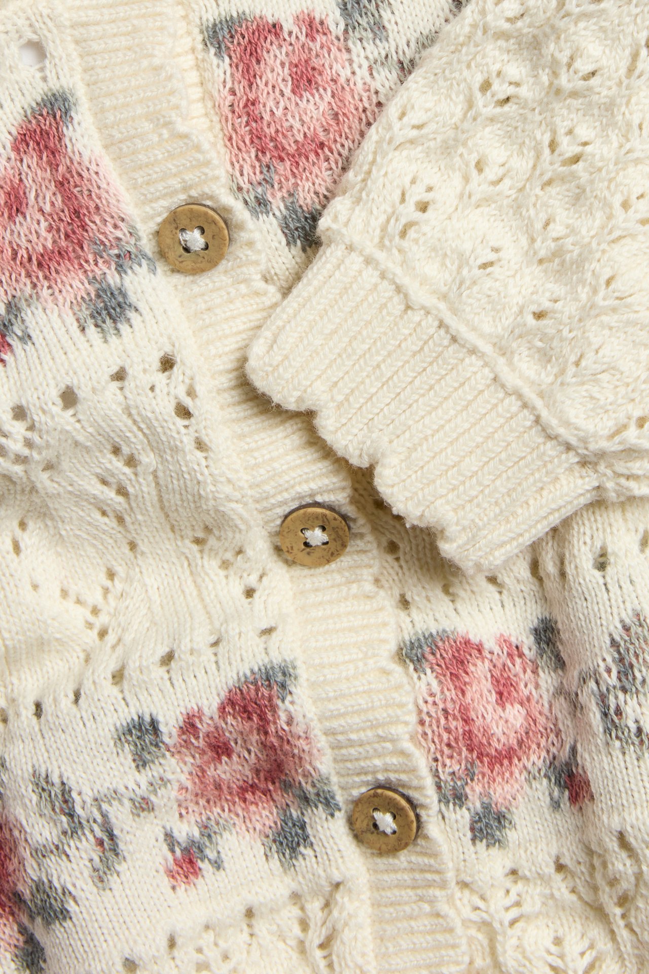Jacquard-knit cardigan
