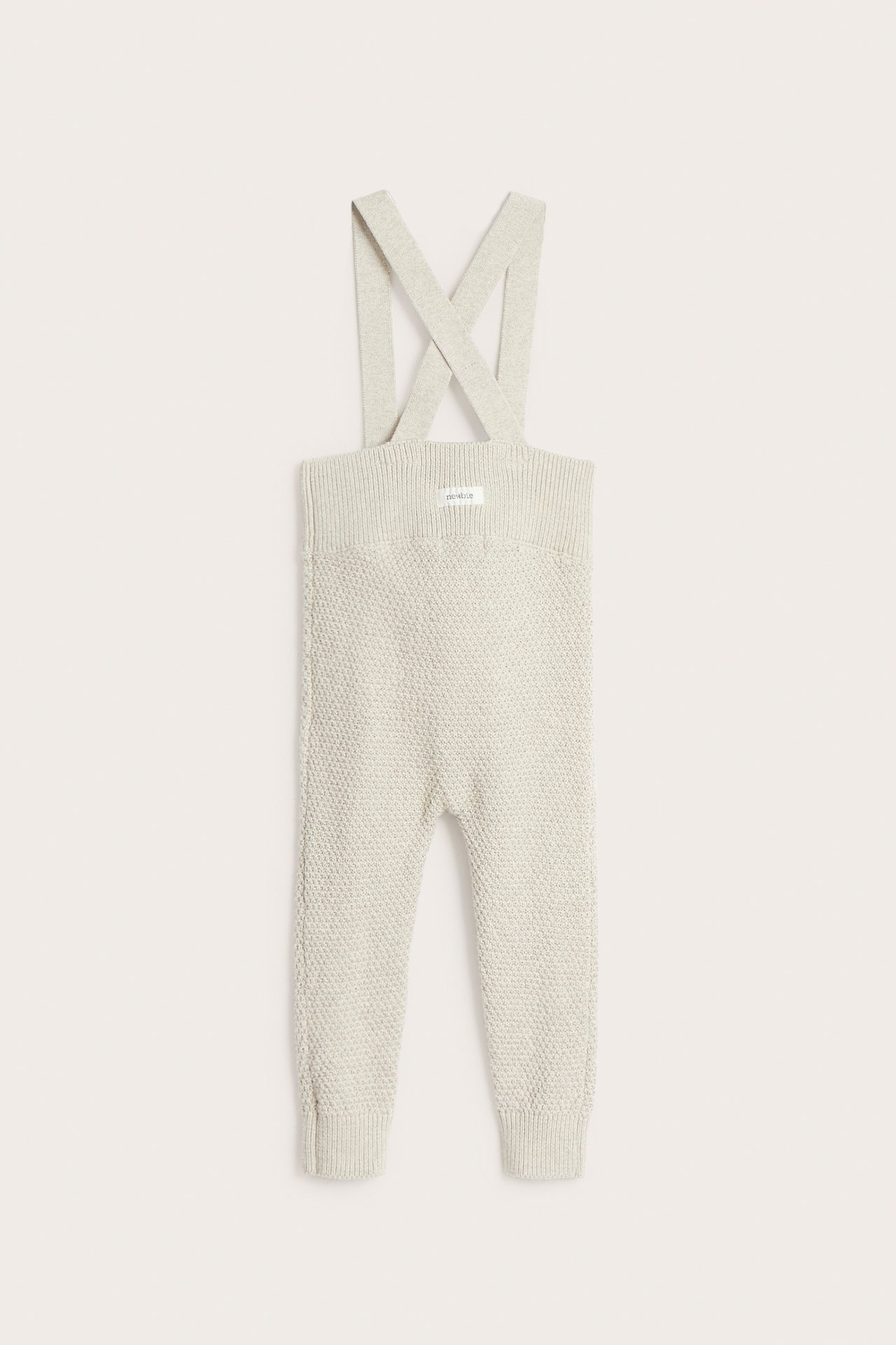 Knitted dungarees - Beige mélange - 5