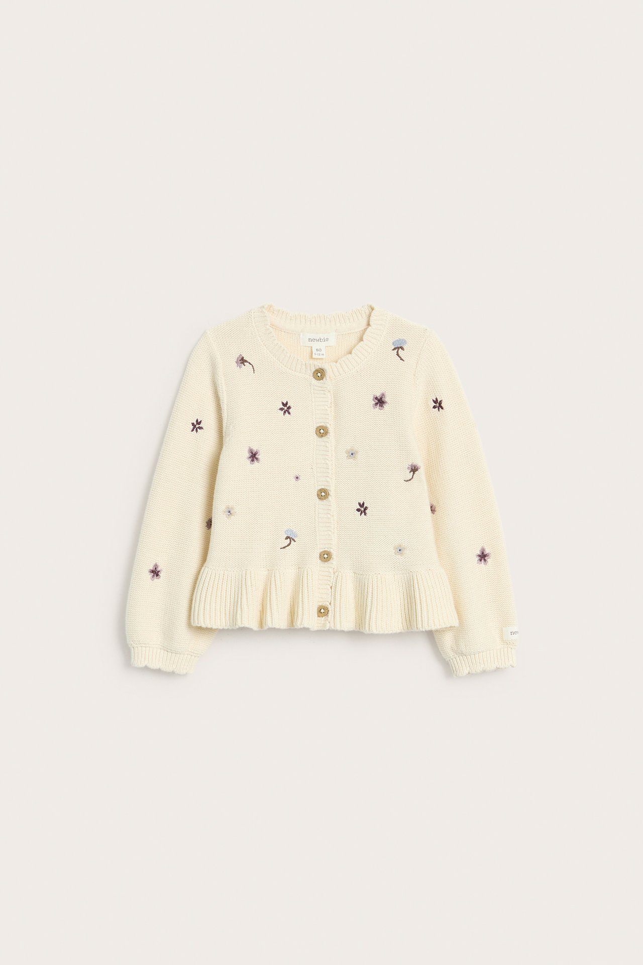 Knitted cardigan with embroidery