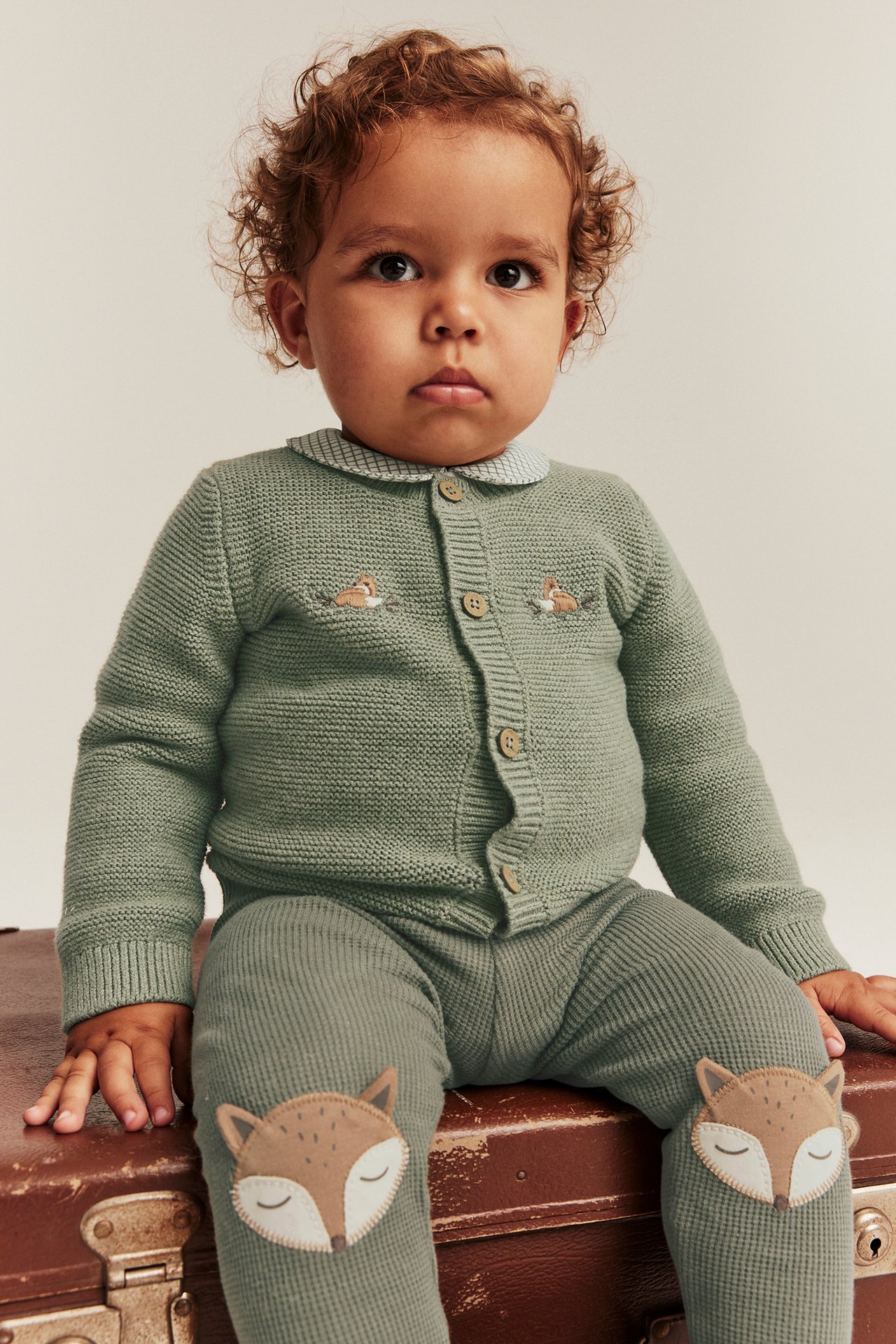 Texture knitted cardigan