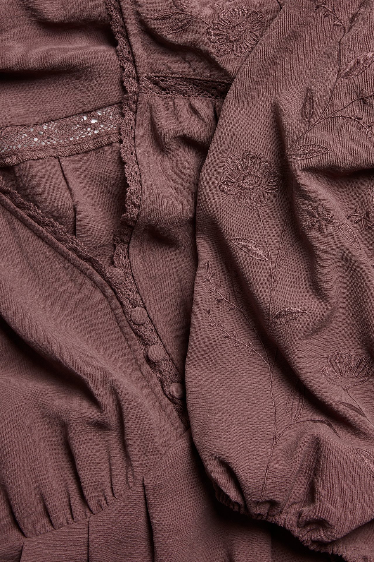 Embroidered dress from Newbie Woman - Wine red - 7