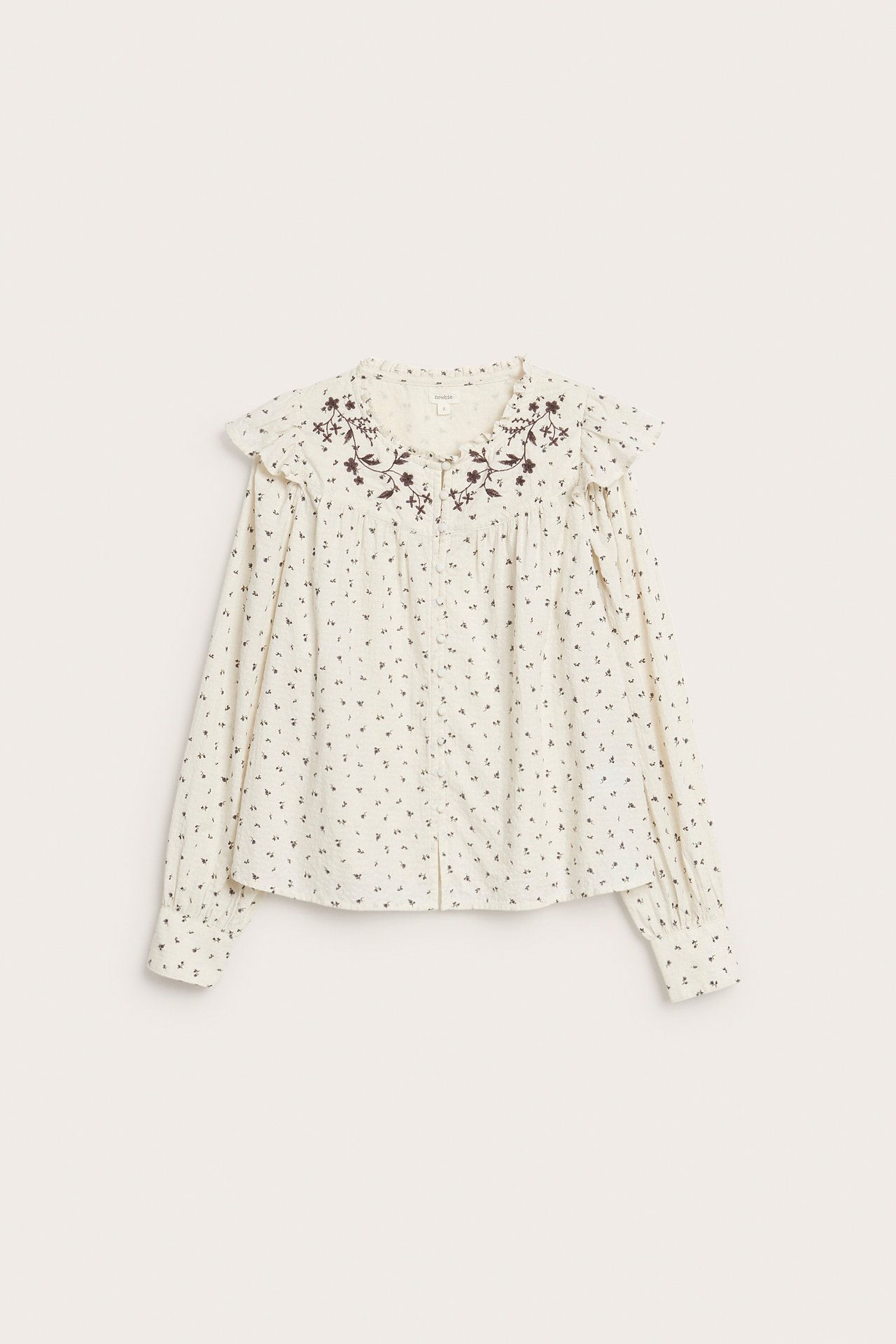 Pattern blouse from Newbie Woman - Light beige - 3