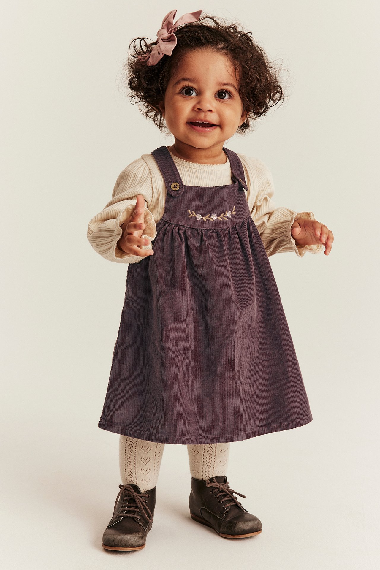 Corduroy pinafore dress