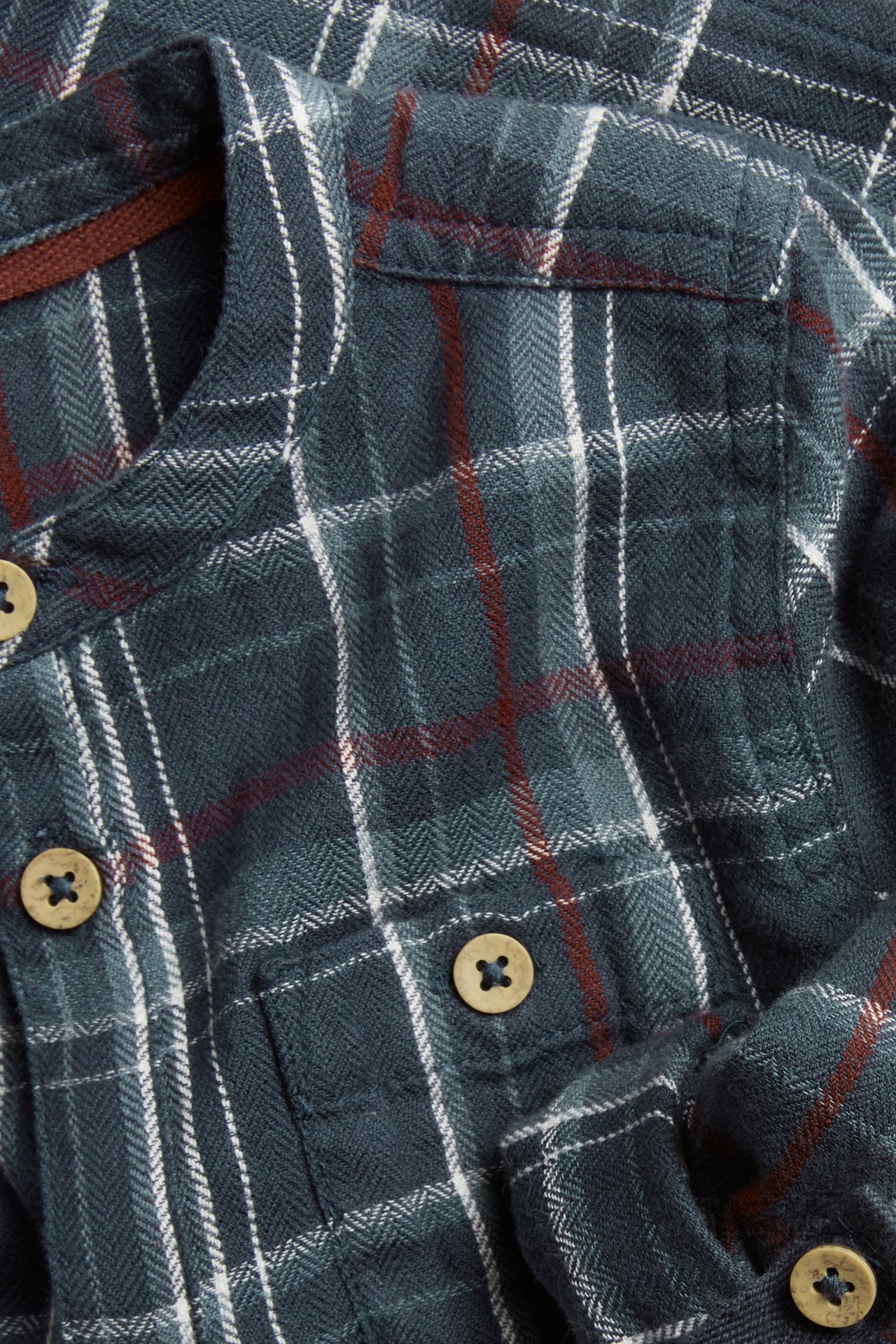 Woven shirt with chest pocket - Dark blue - 3
