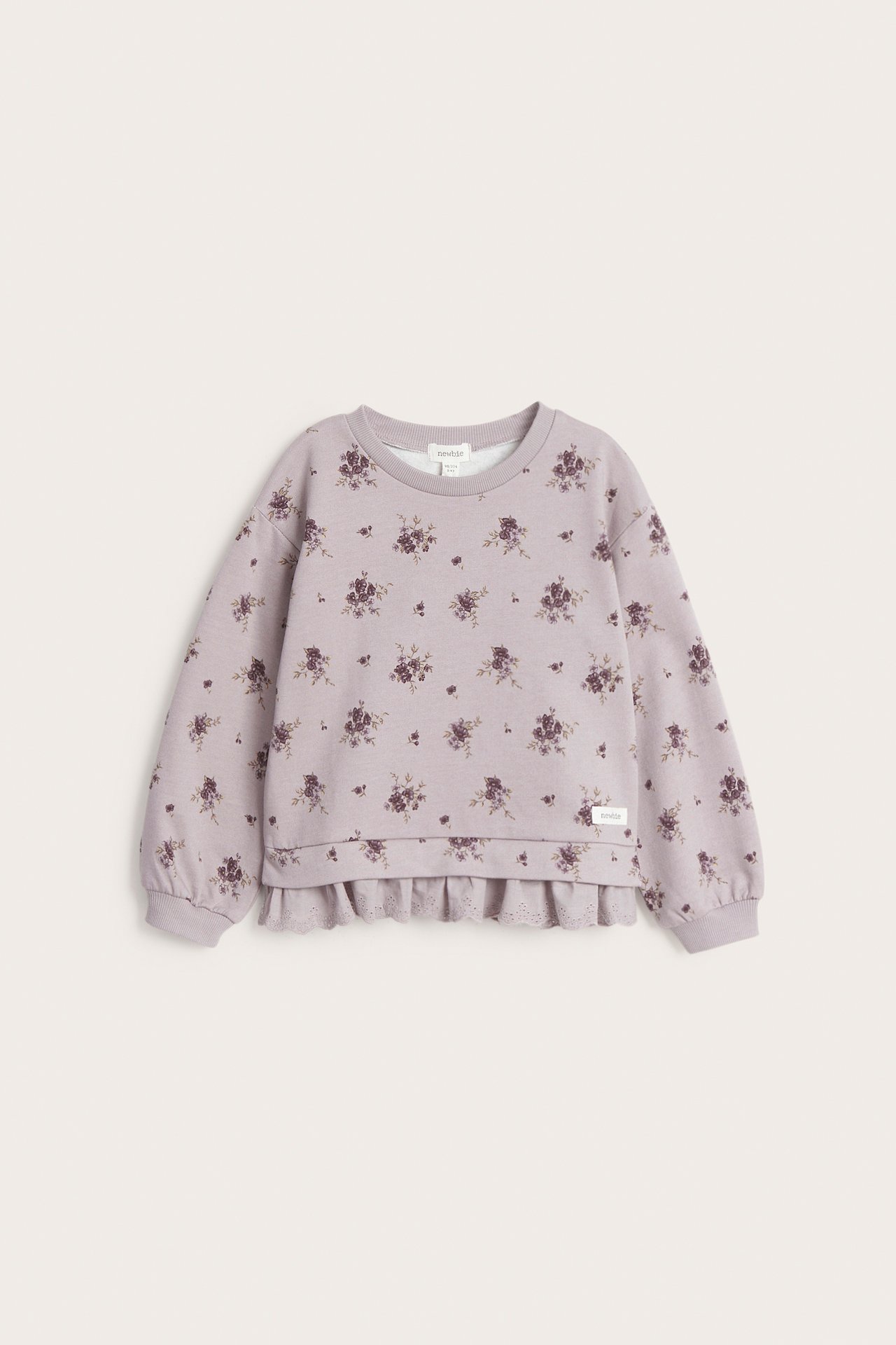 Floral sweatshirt with frill