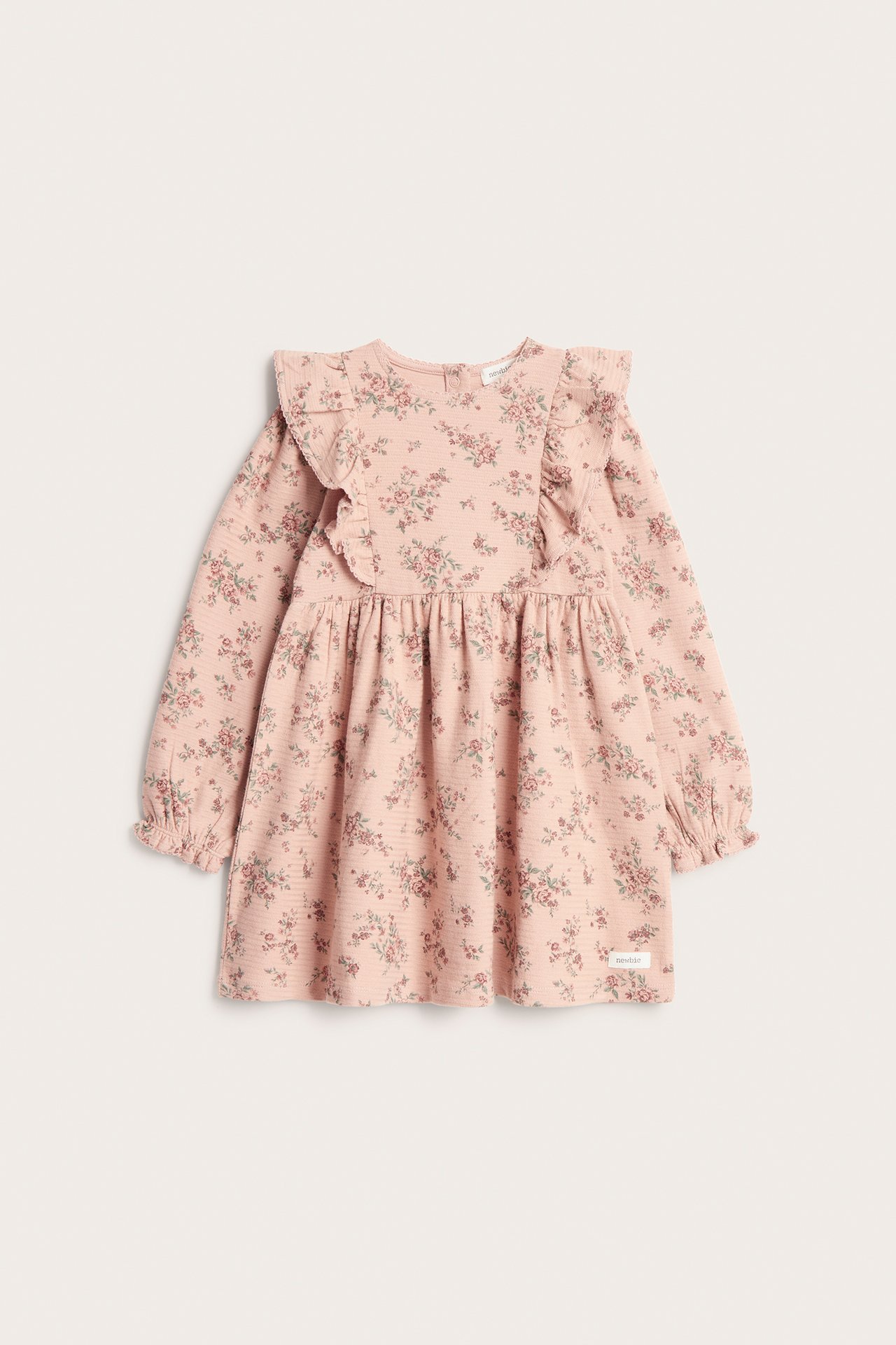 Floral frilled dress - Pink - 1