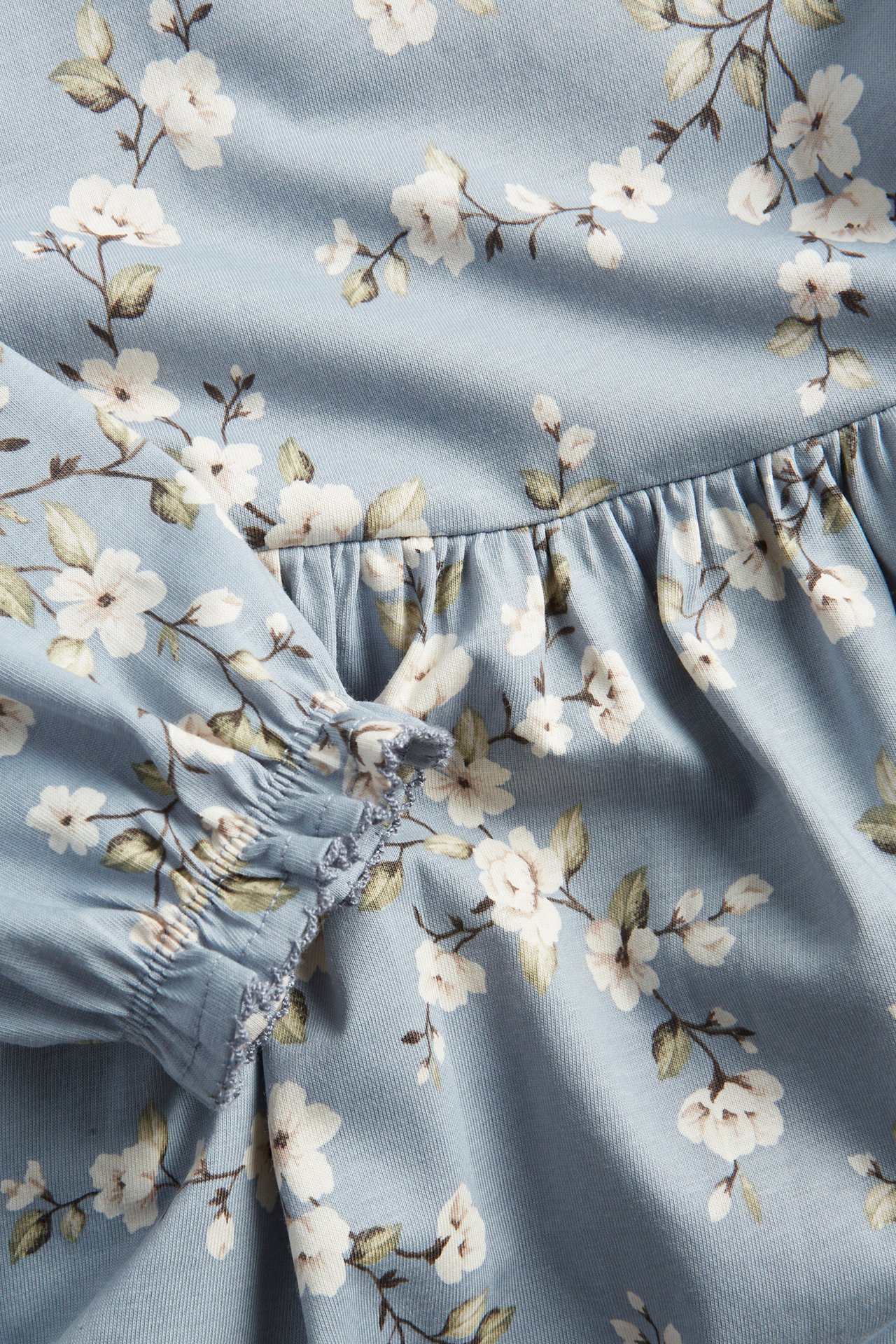 Floral jersey dress - Light blue - 4