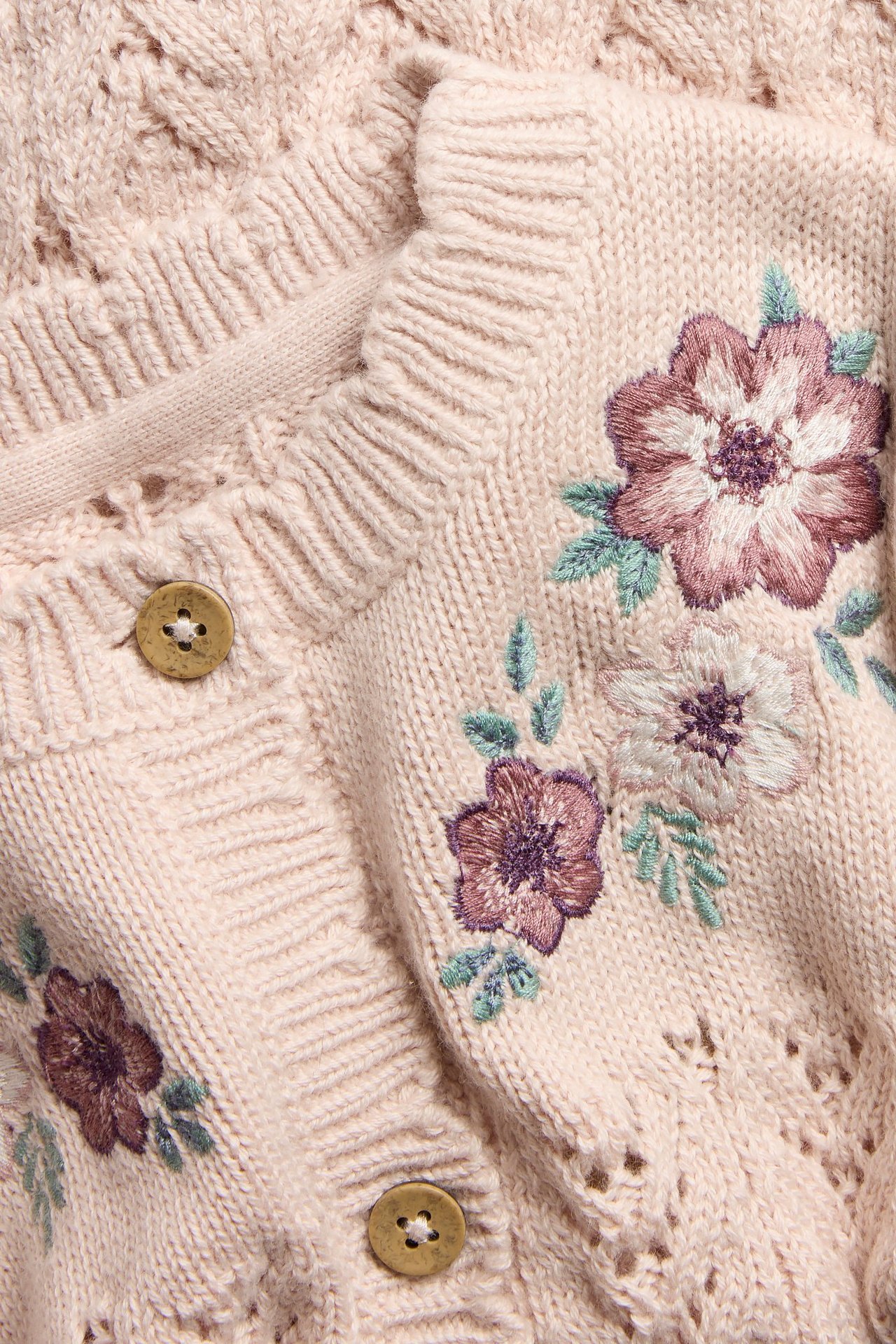 Knitted, patterned cardigan