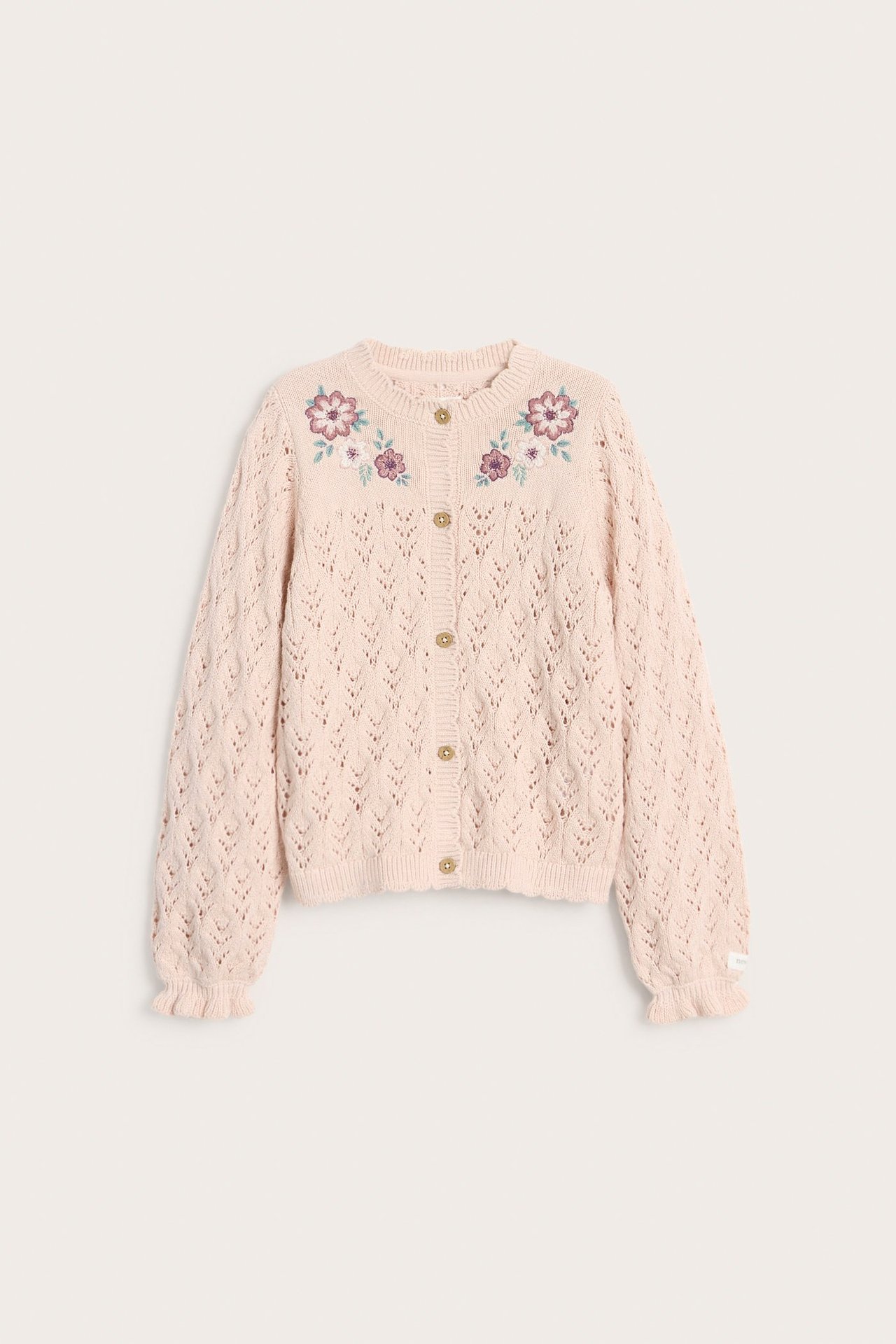 Knitted, patterned cardigan