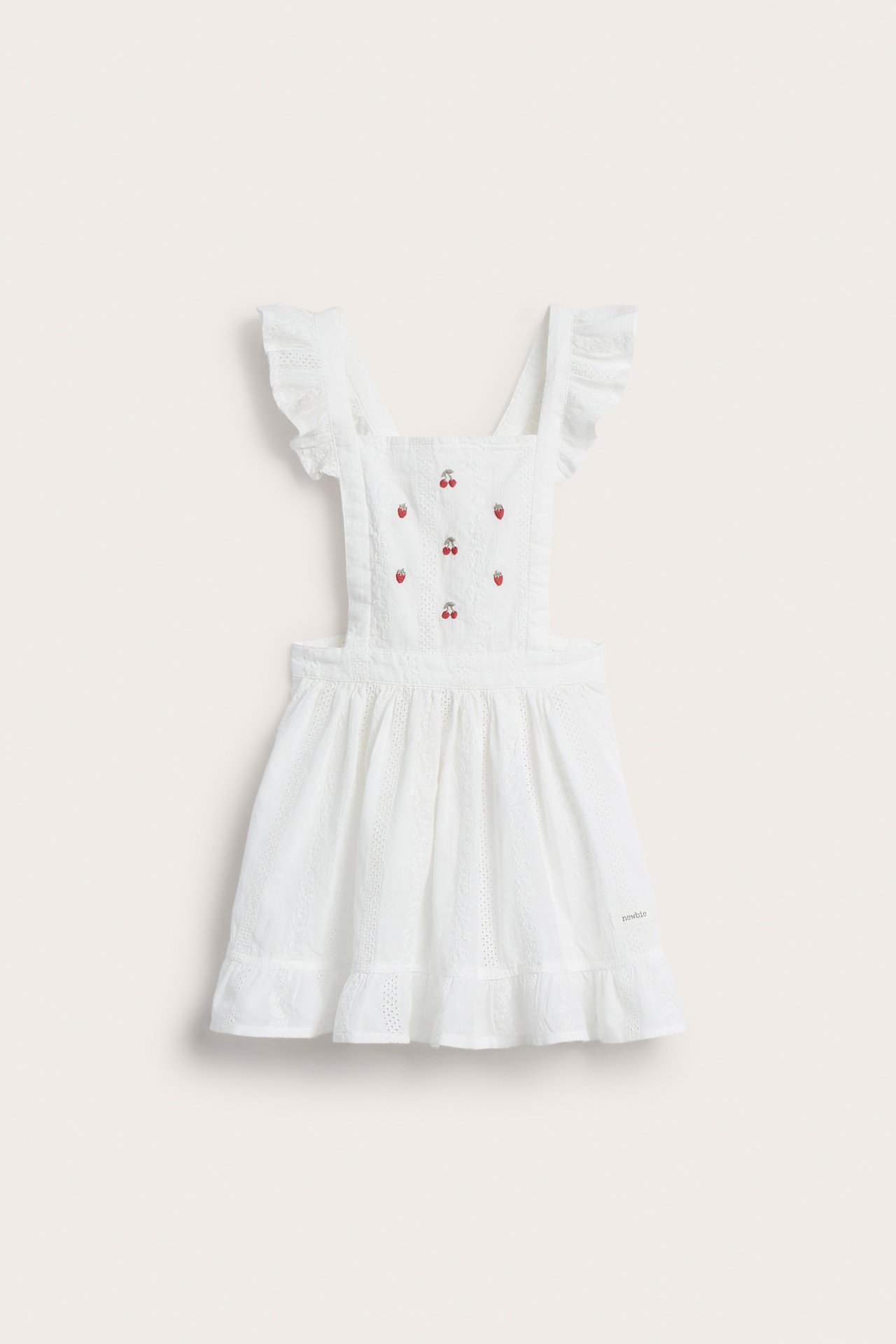 Apron with embroidery - Off-white - 1