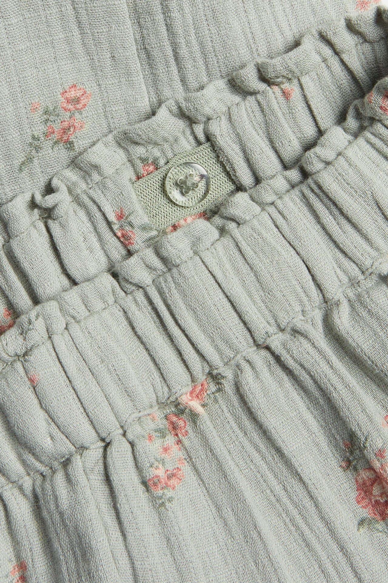 Floral woven trousers