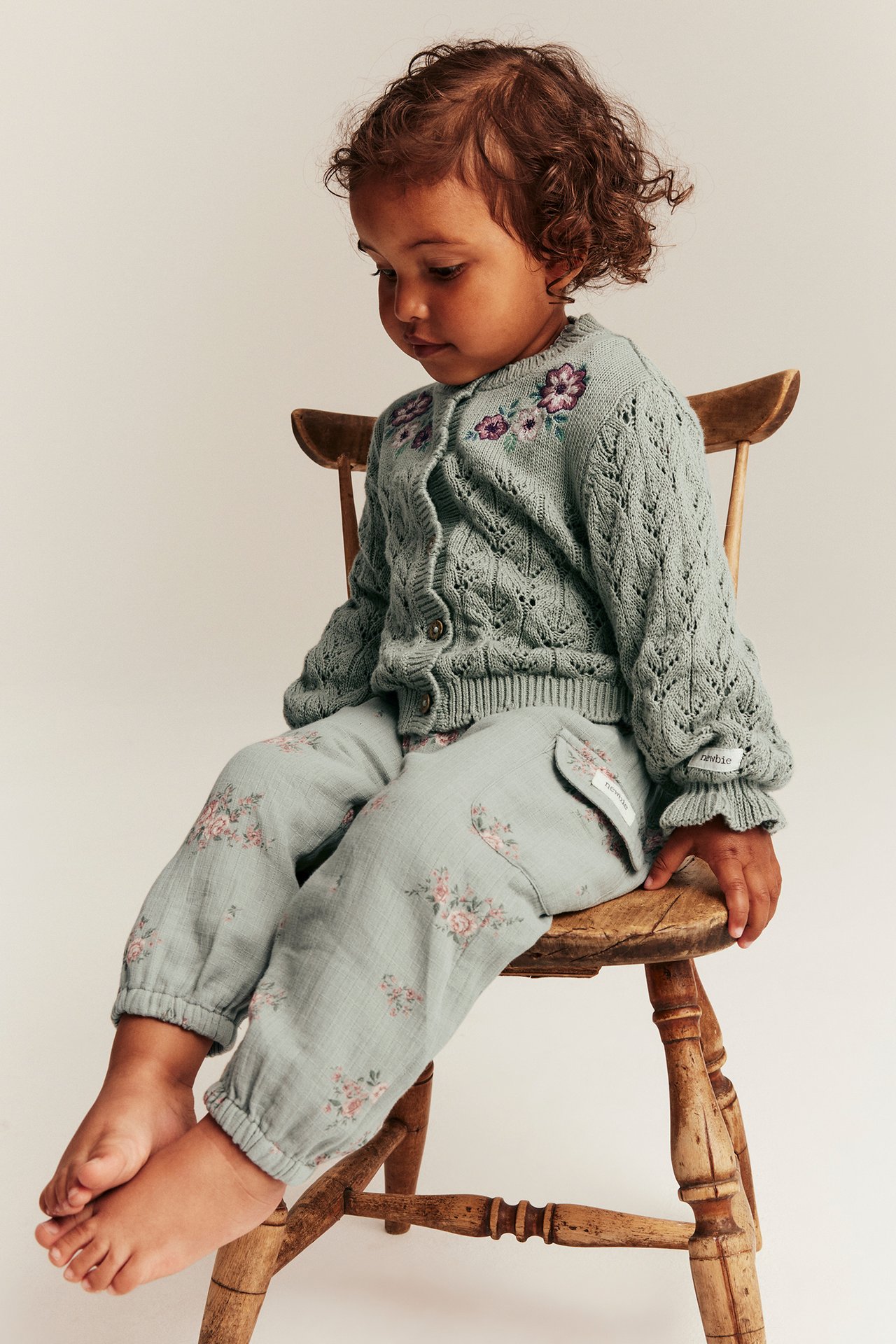 Floral woven trousers