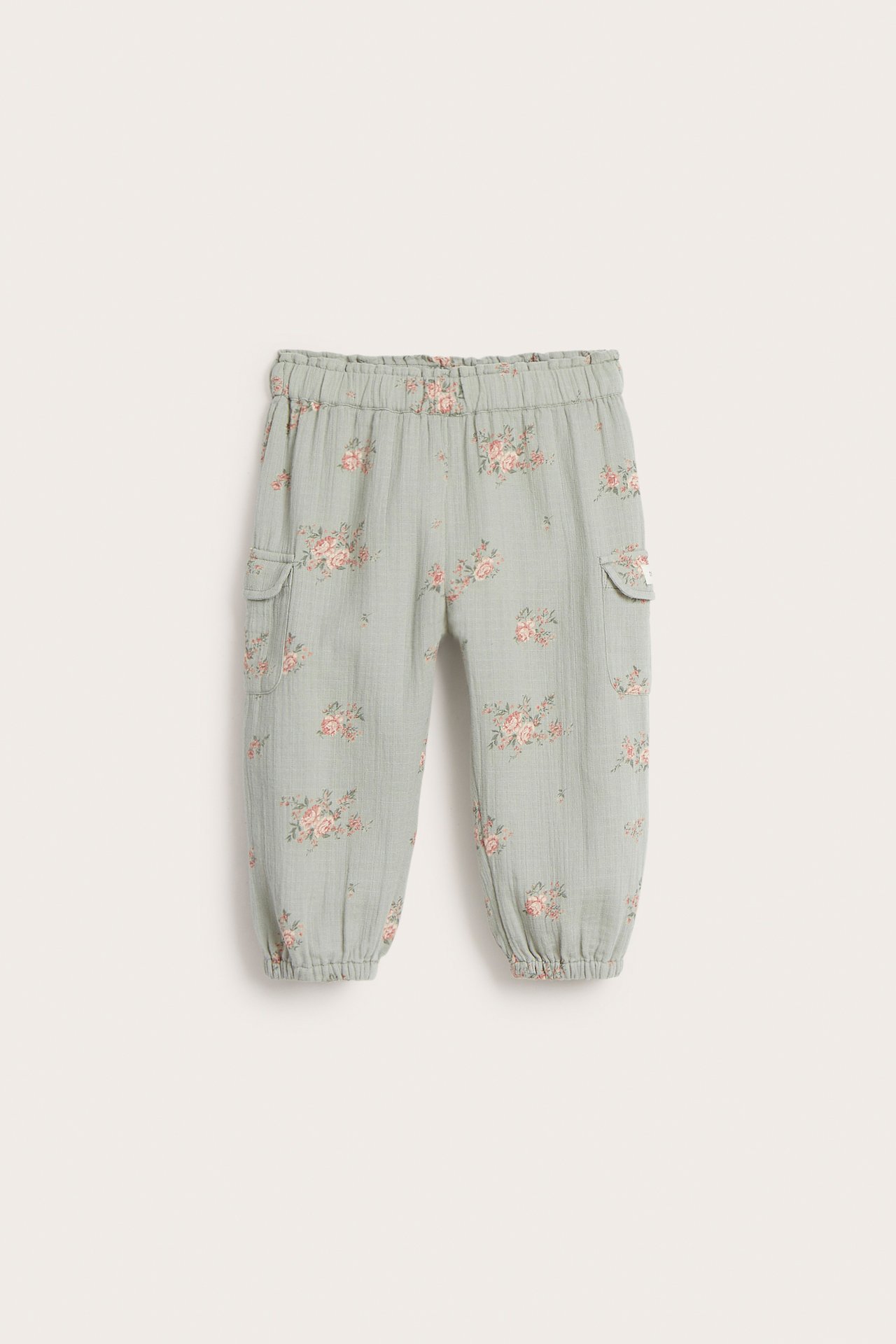 Floral woven trousers