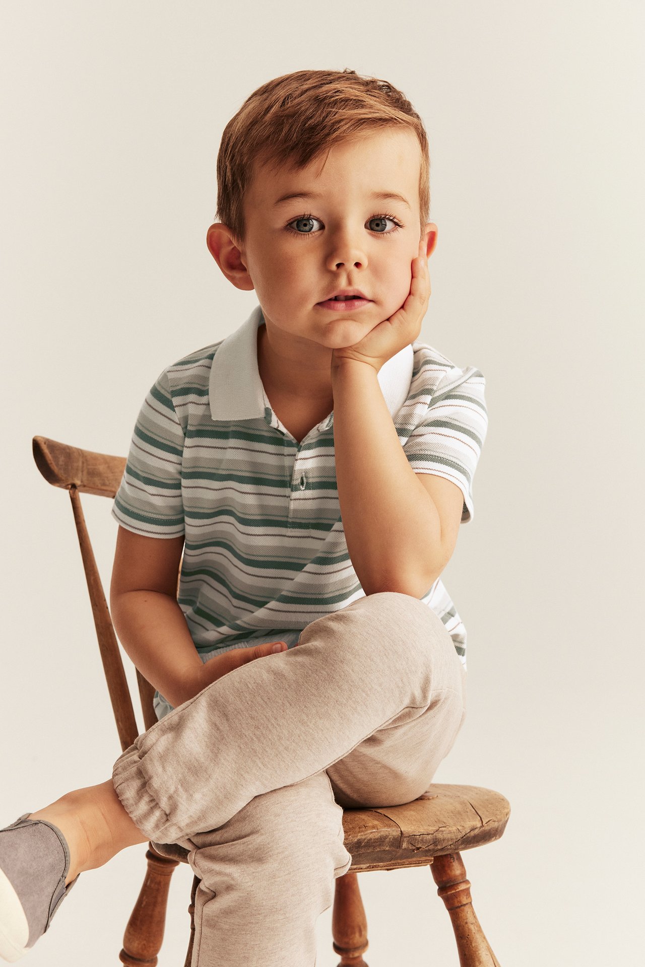 Striped polo shirt - Off-white - 1