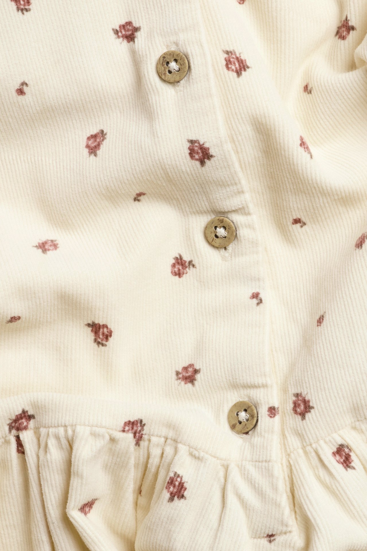 Floral corduroy dress