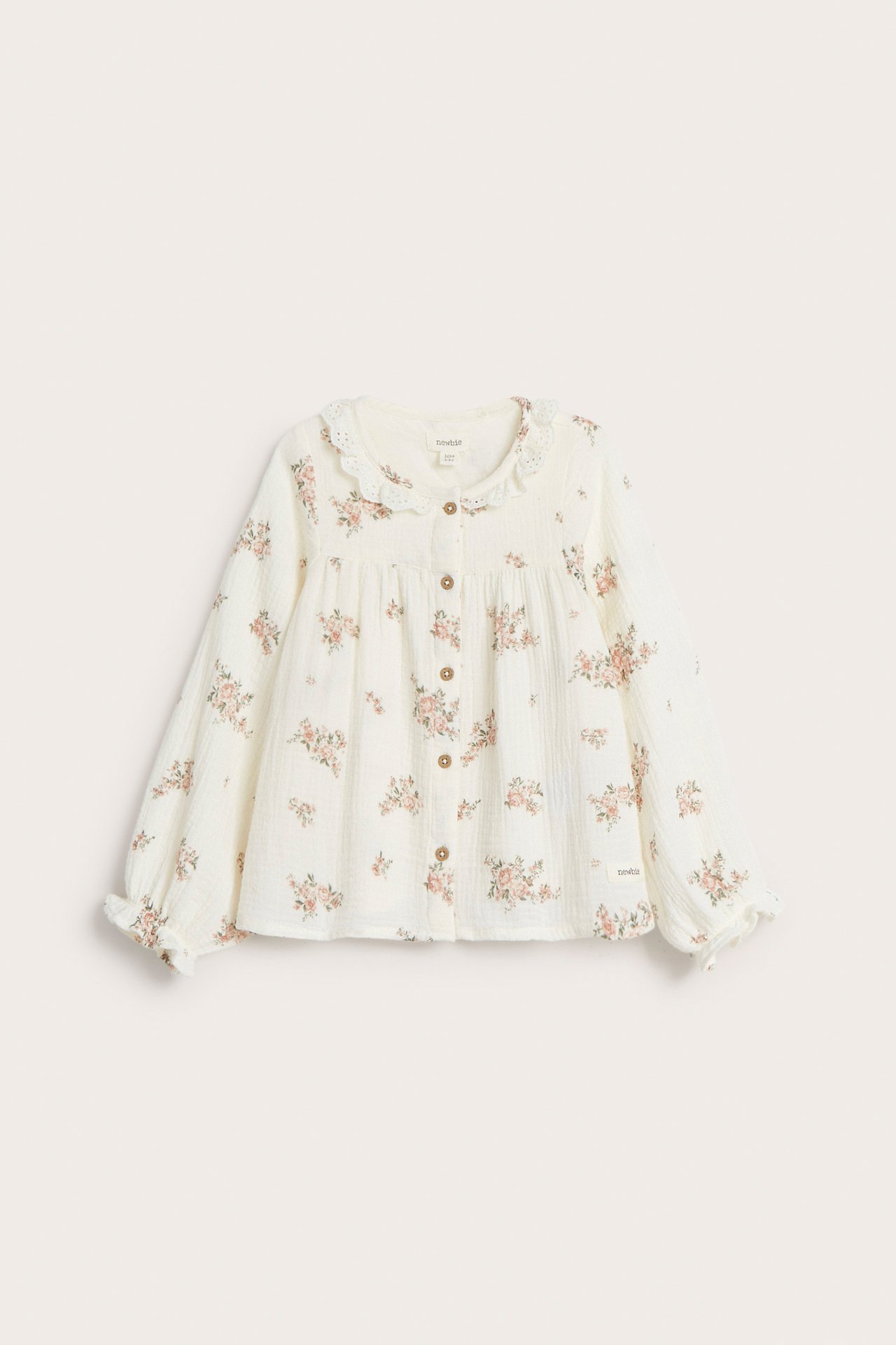 Geblümte Bluse mit Kragen