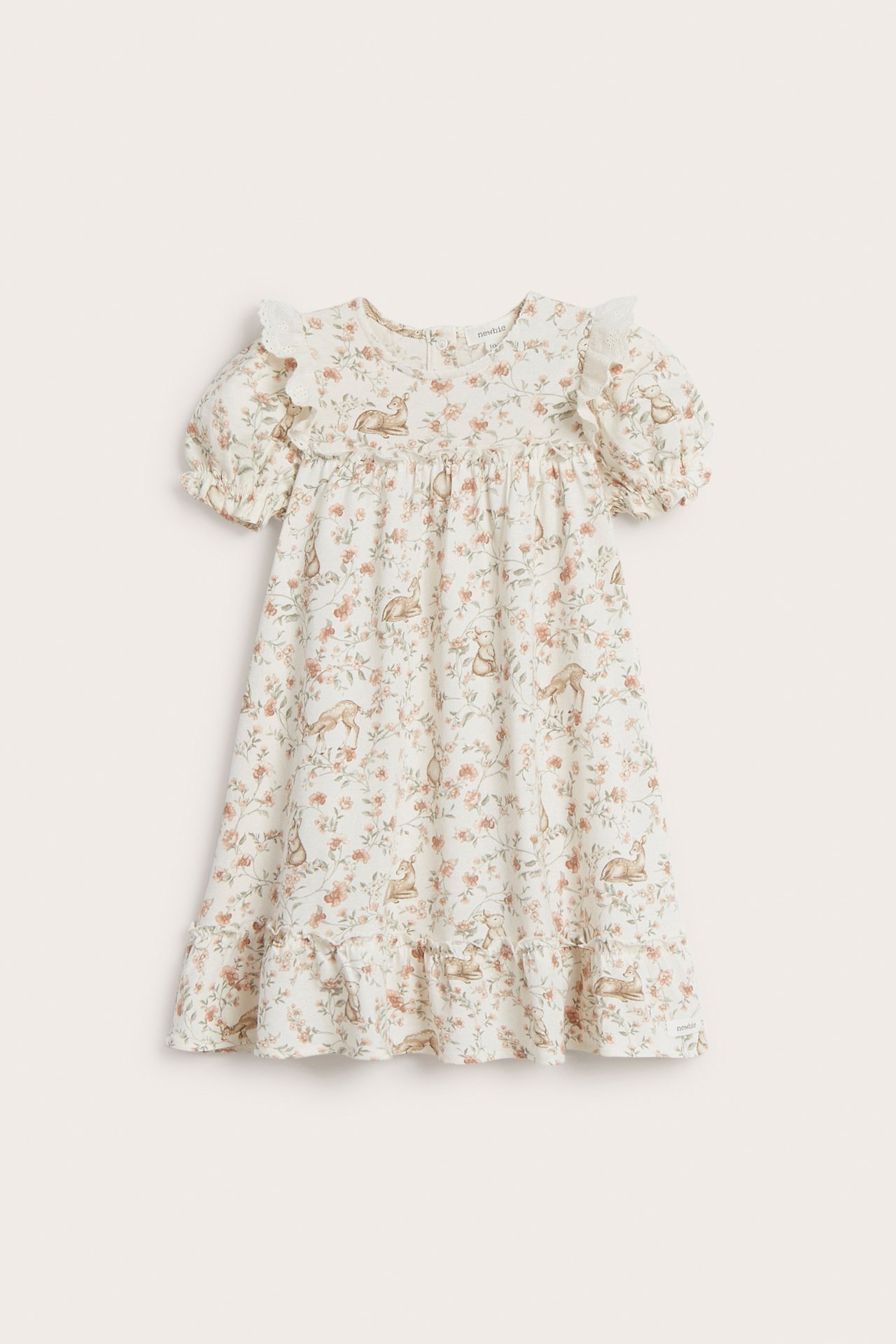 Floral dress with puff sleeves