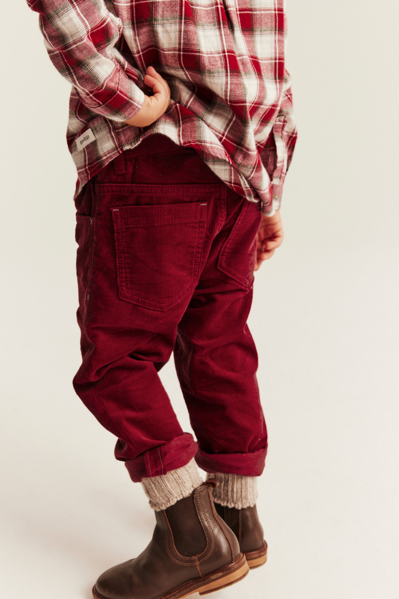 Gewebte Cordhose - Rot - 2