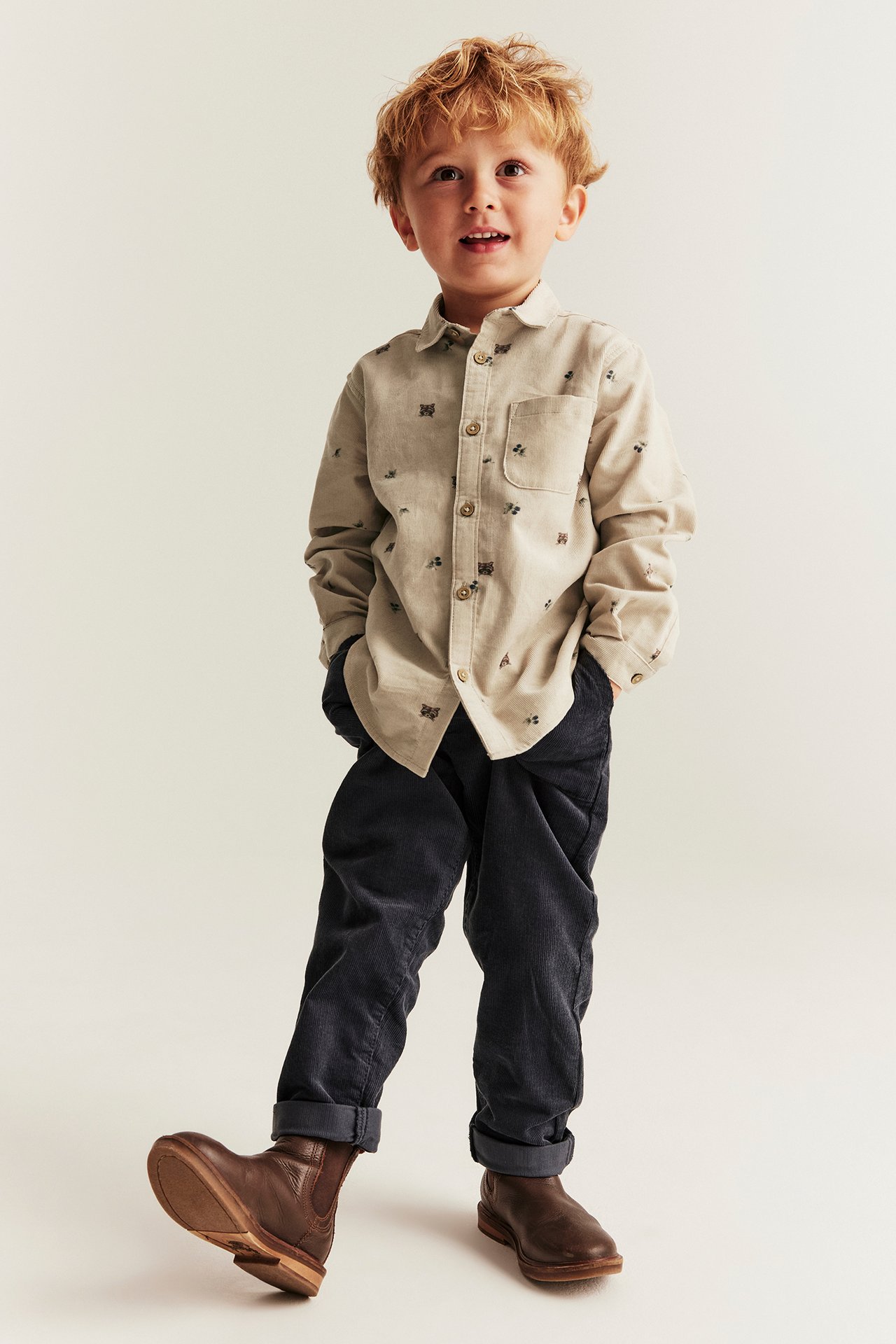 Woven corduroy shirt