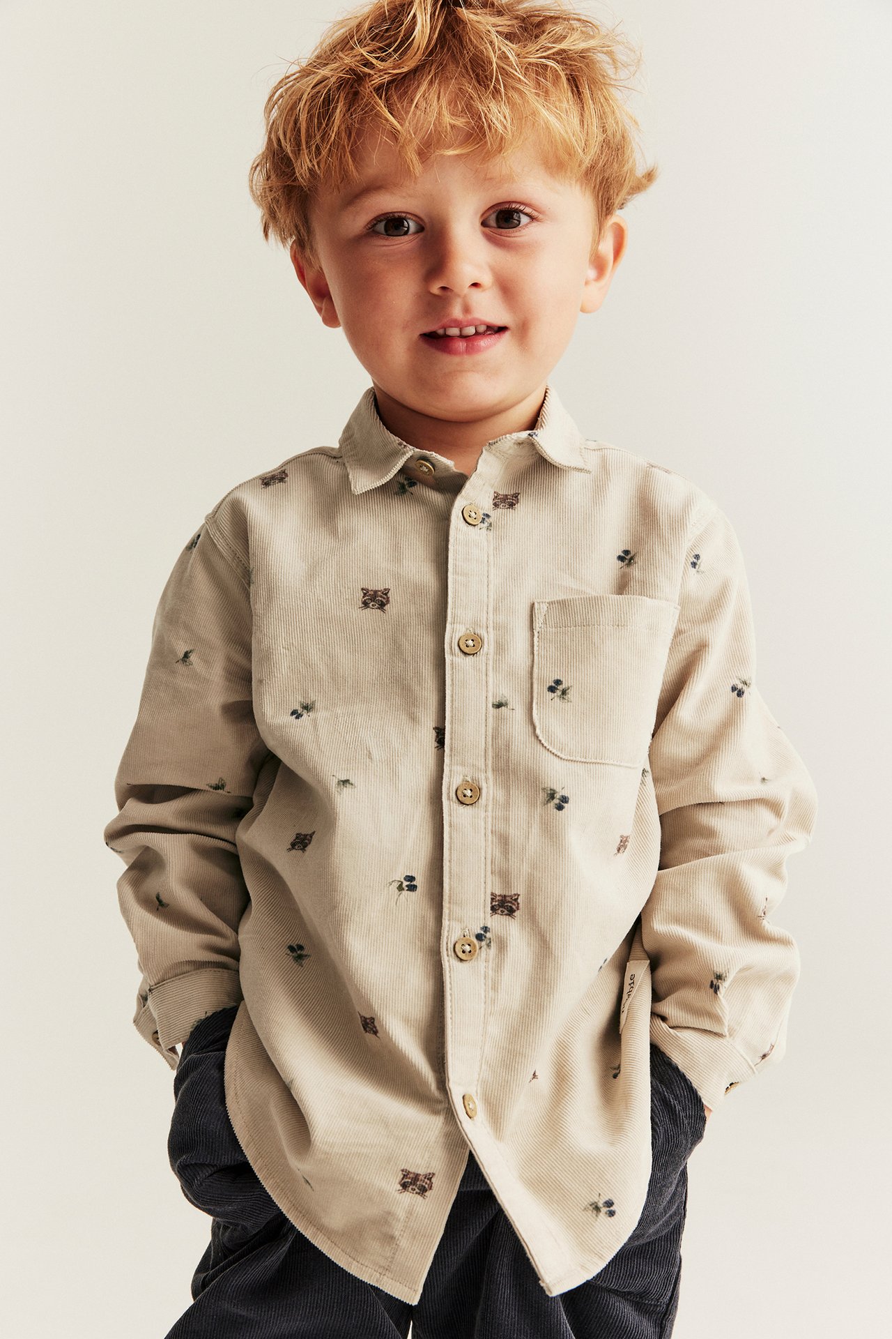 Woven corduroy shirt