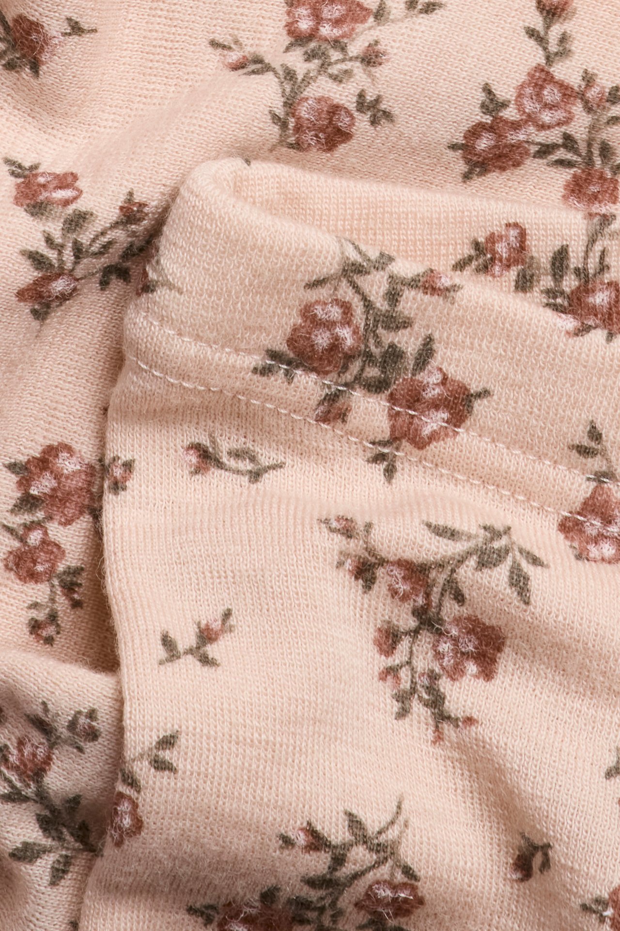 Leggings aus Merinowolle mit Blumenmuster