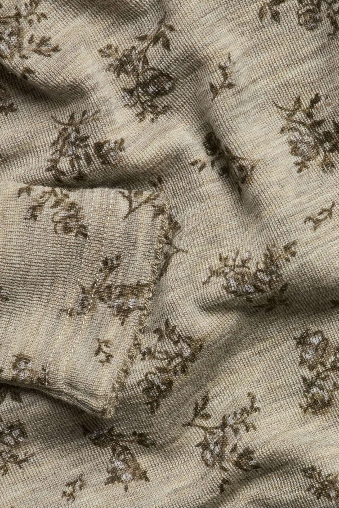 Floral bodysuit in Merino wool