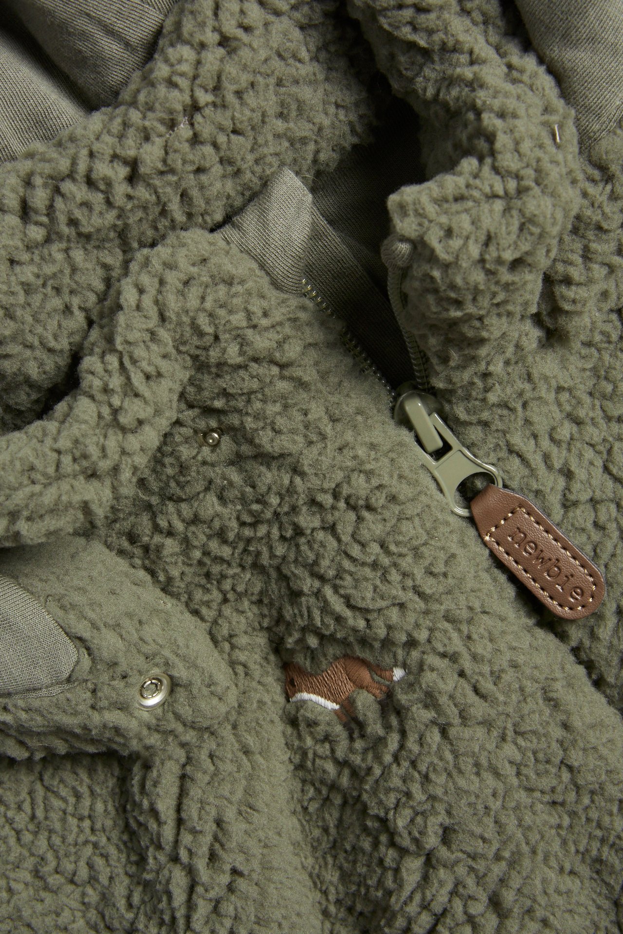 Teddyvliesjacke mit Fuchsmuster